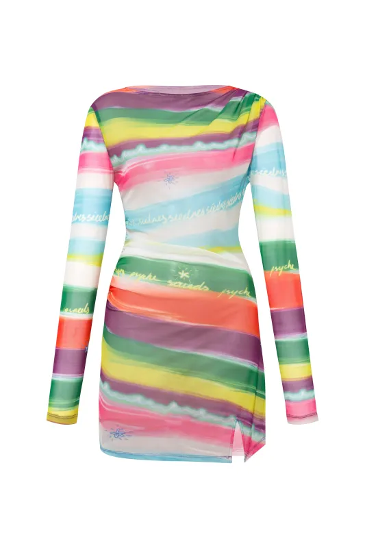 MABEL - Watercolor printed mini dress sold by Siedres