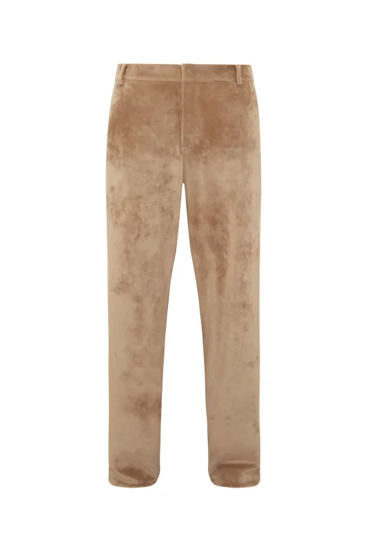 ZEPH - Loose-fit full-length velour pants sold by Siedres