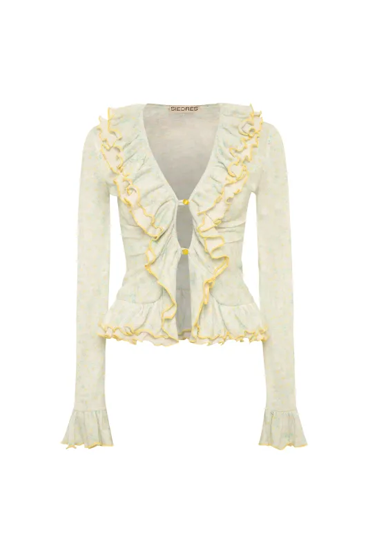 ILON - Floral printed ruffled blouse sold by Siedres