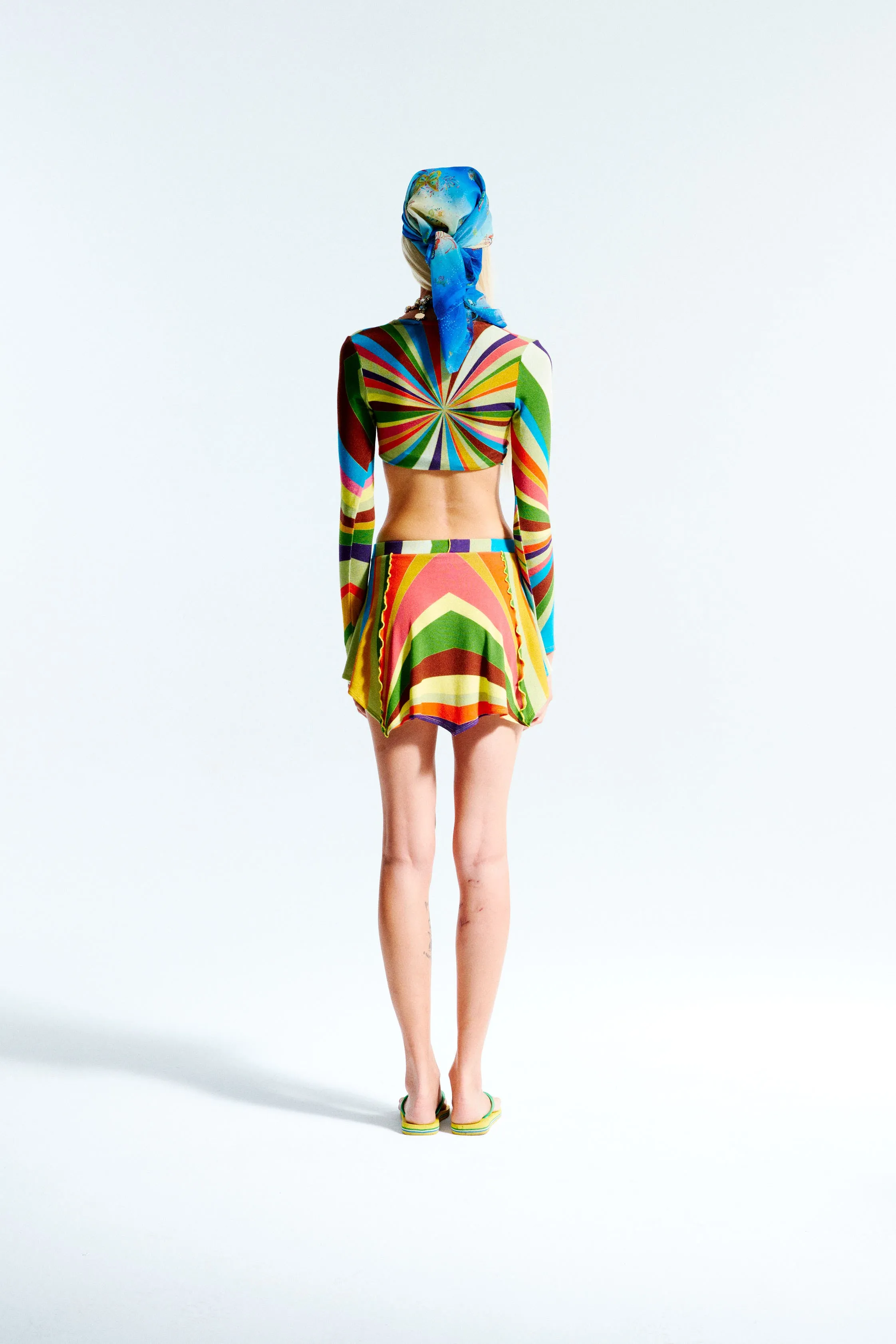 ALANI - Sun-ray knit mini skirt with contrast stitches sold by Siedres product image thumbnail 5