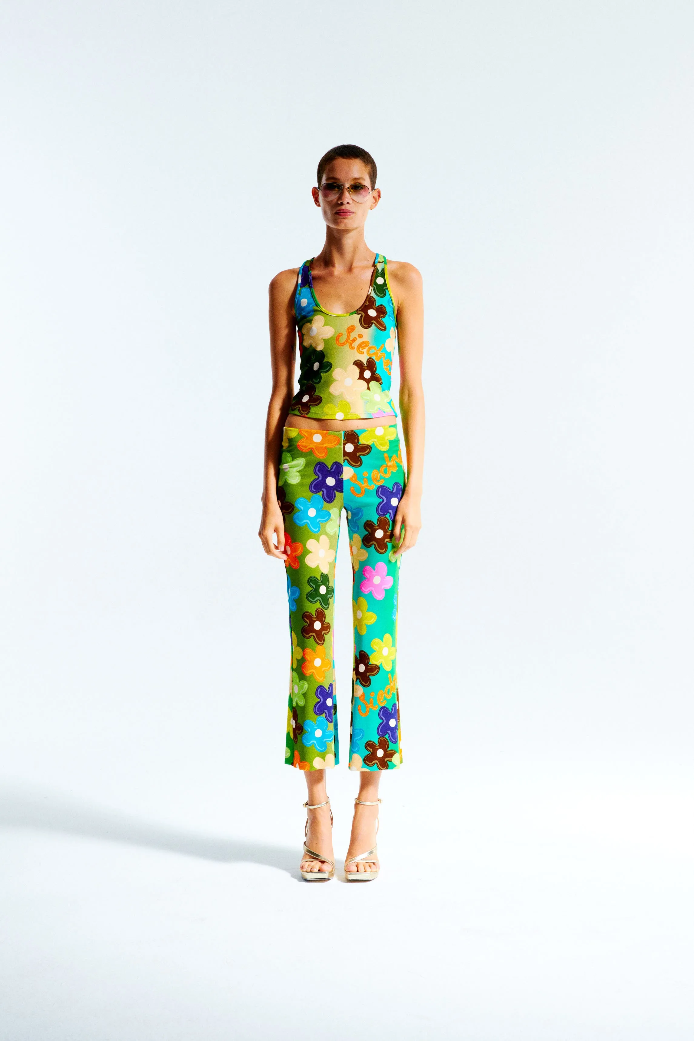 DANIA - Bubble flower flared cropped pants sold by Siedres product image thumbnail 3