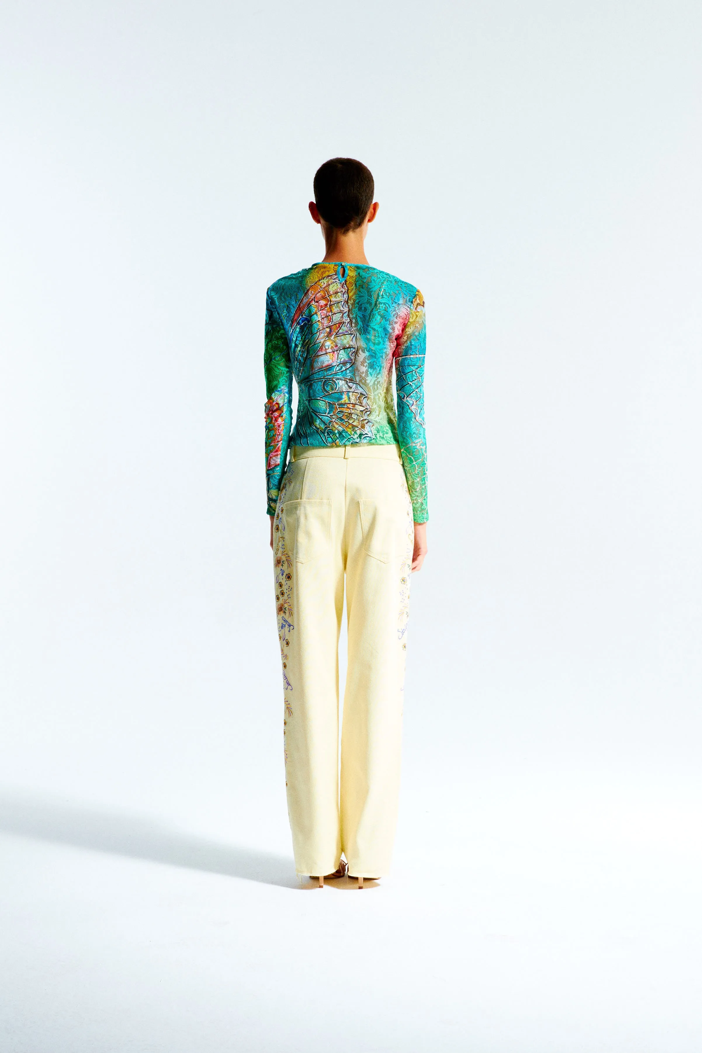 HAZE - Embroidered low-rise pants sold by Siedres product image thumbnail 5