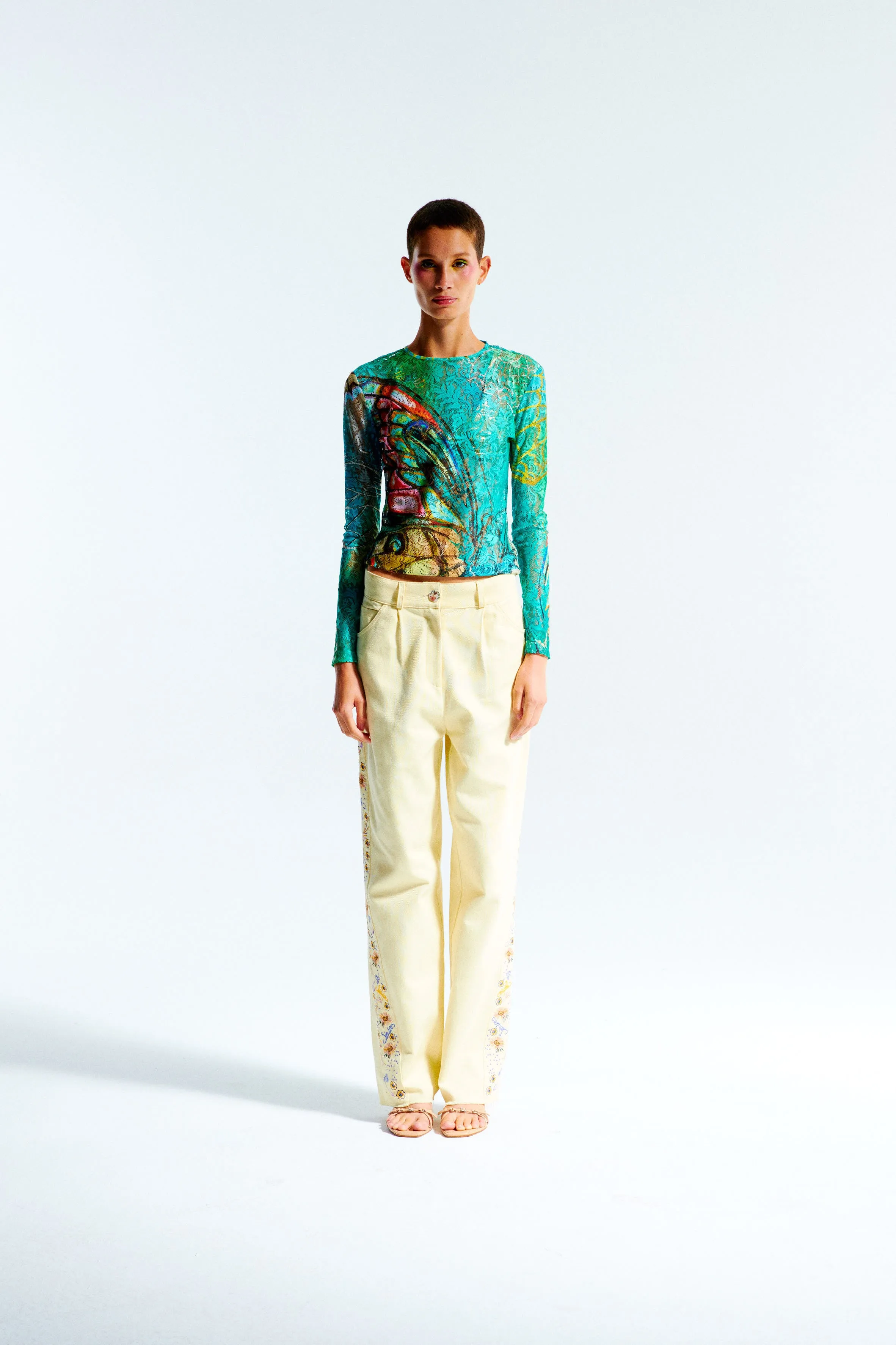 HAZE - Embroidered low-rise pants sold by Siedres product image thumbnail 3