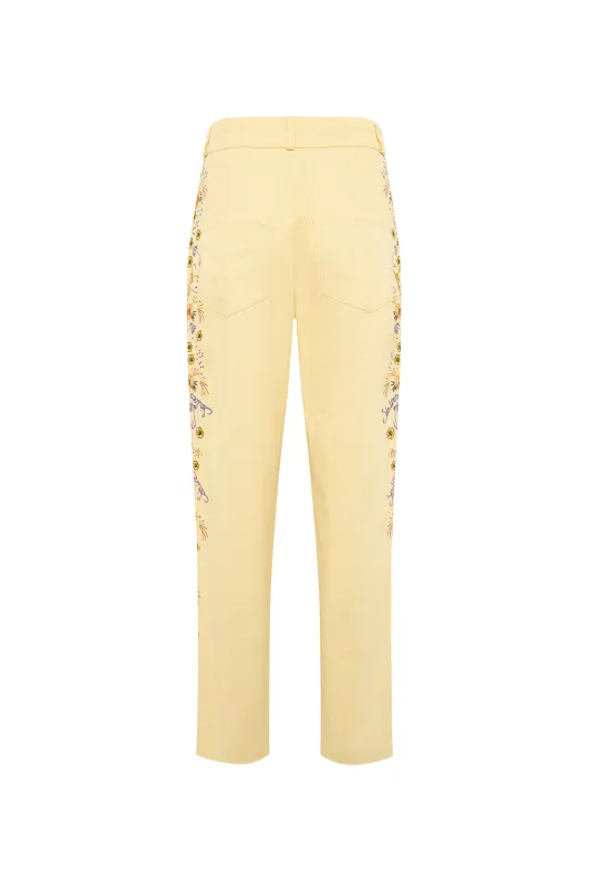 HAZE - Embroidered low-rise pants sold by Siedres