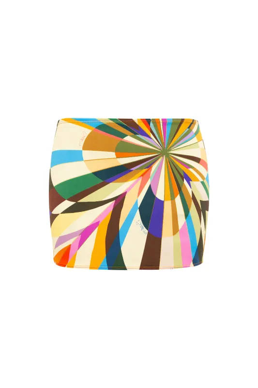 GUS - Flower kaleidoscope jersey mini skirt sold by Siedres