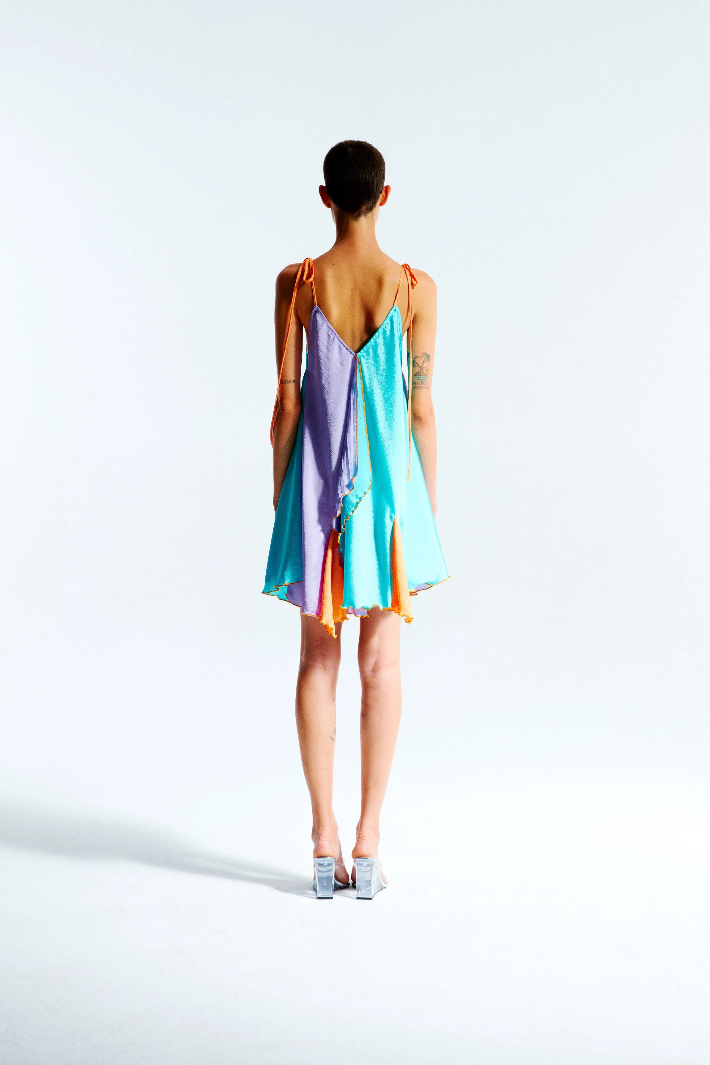 SAGE - Handkerchief color-block mini dress sold by Siedres product image thumbnail 5