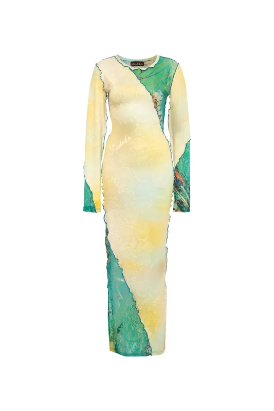 PARKER - Lace-paneled maxi dress sold by Siedres