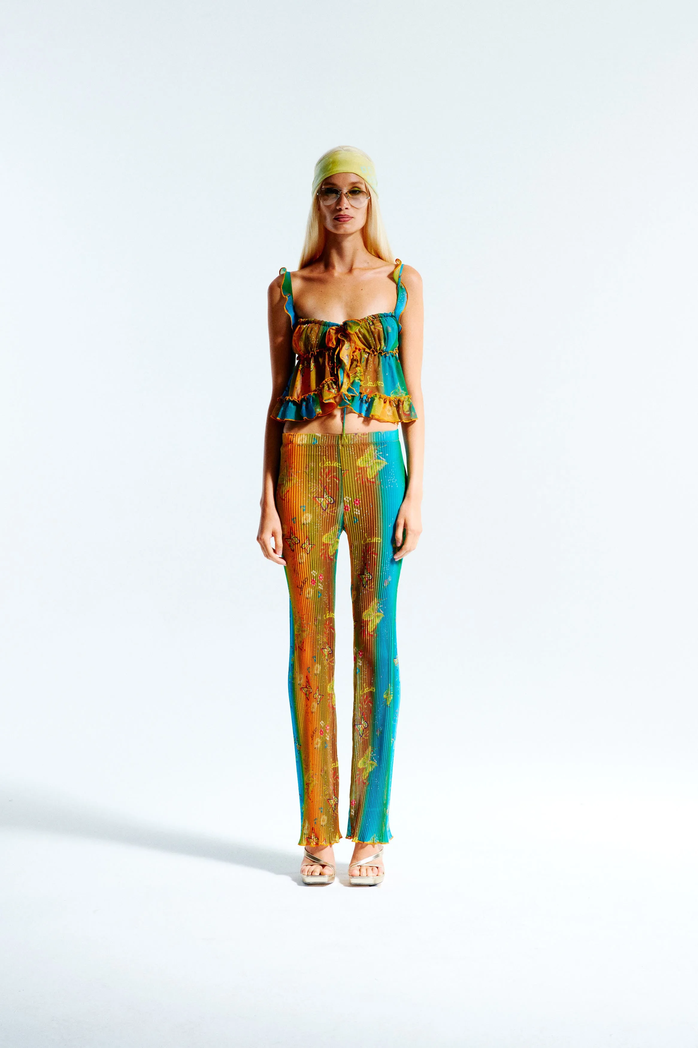 CALIA - Printed tie-front top with ruffles sold by Siedres product image thumbnail 3