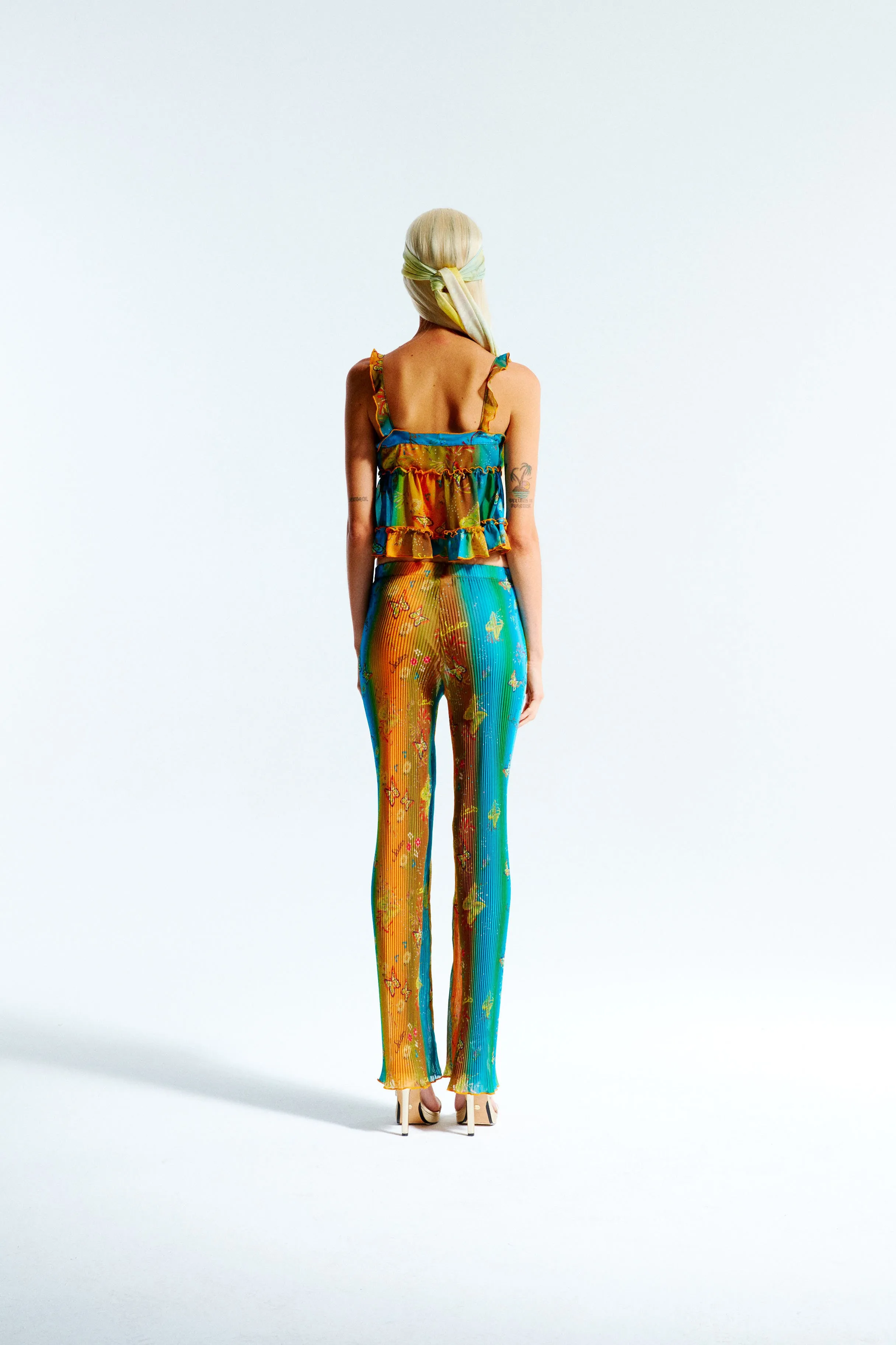 CALIA - Printed tie-front top with ruffles sold by Siedres product image thumbnail 5