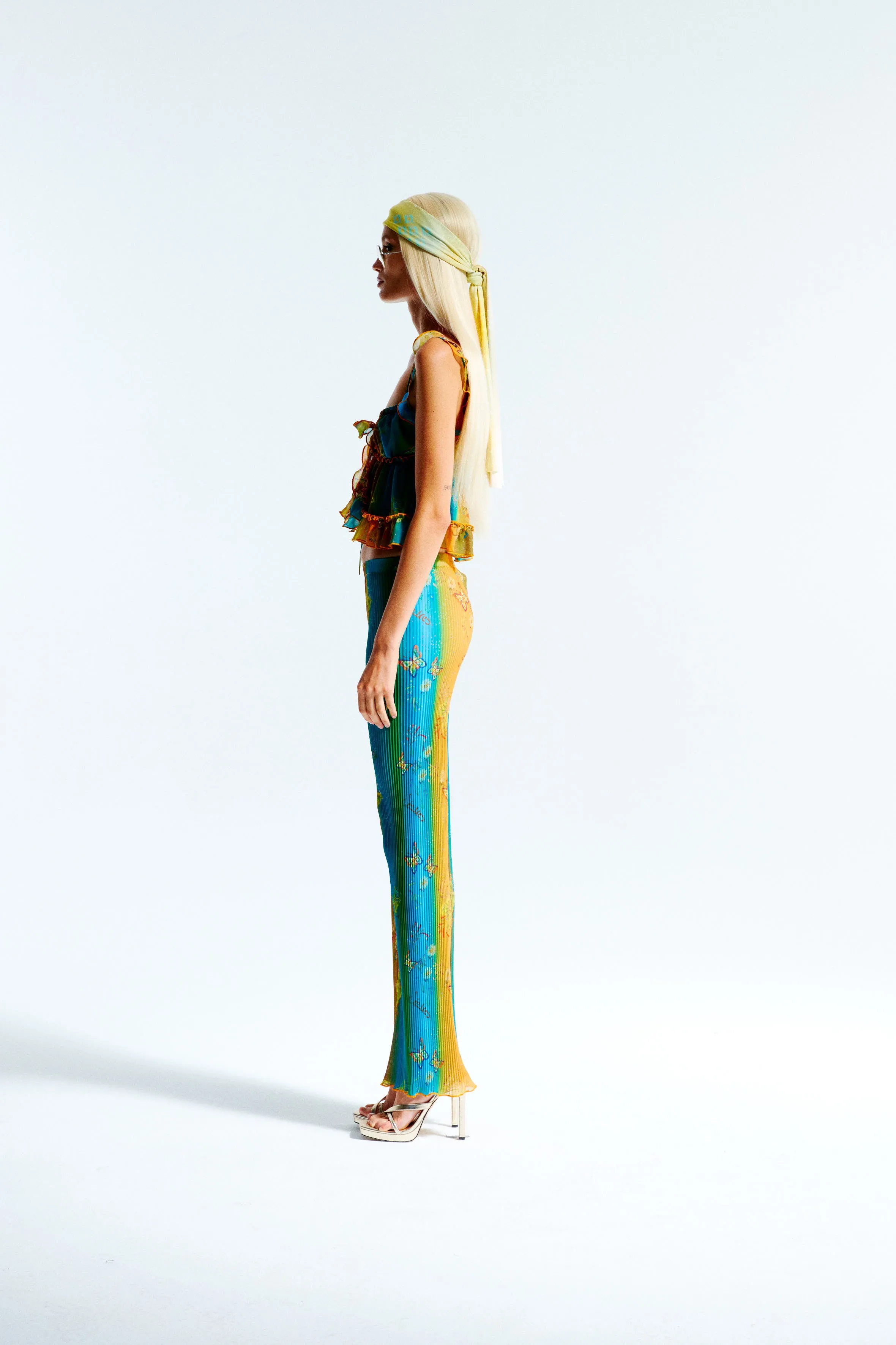 CALIA - Printed tie-front top with ruffles sold by Siedres product image thumbnail 4