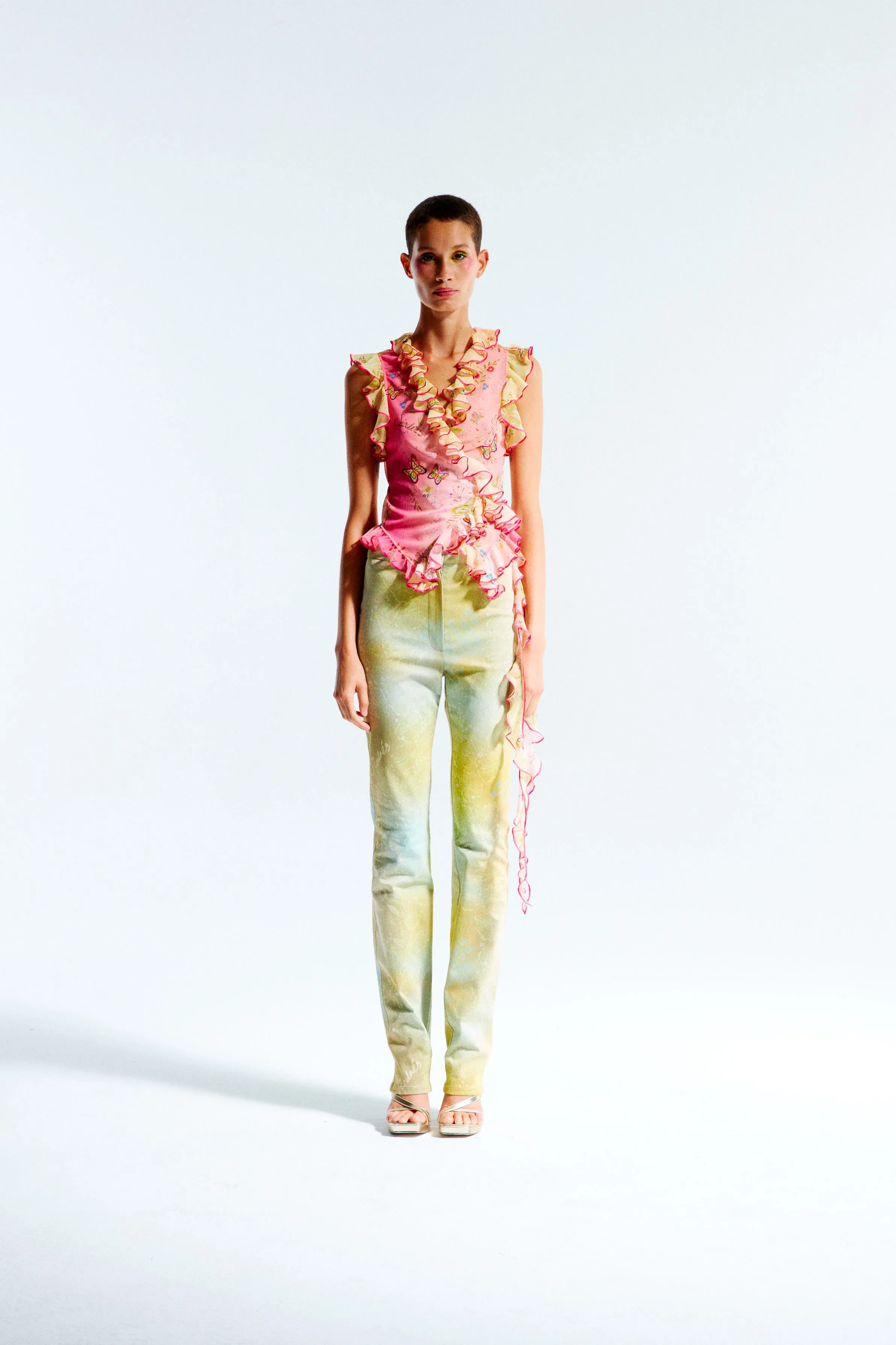 EVIE - Pinkfly wrap top with ruffles sold by Siedres product image thumbnail 3