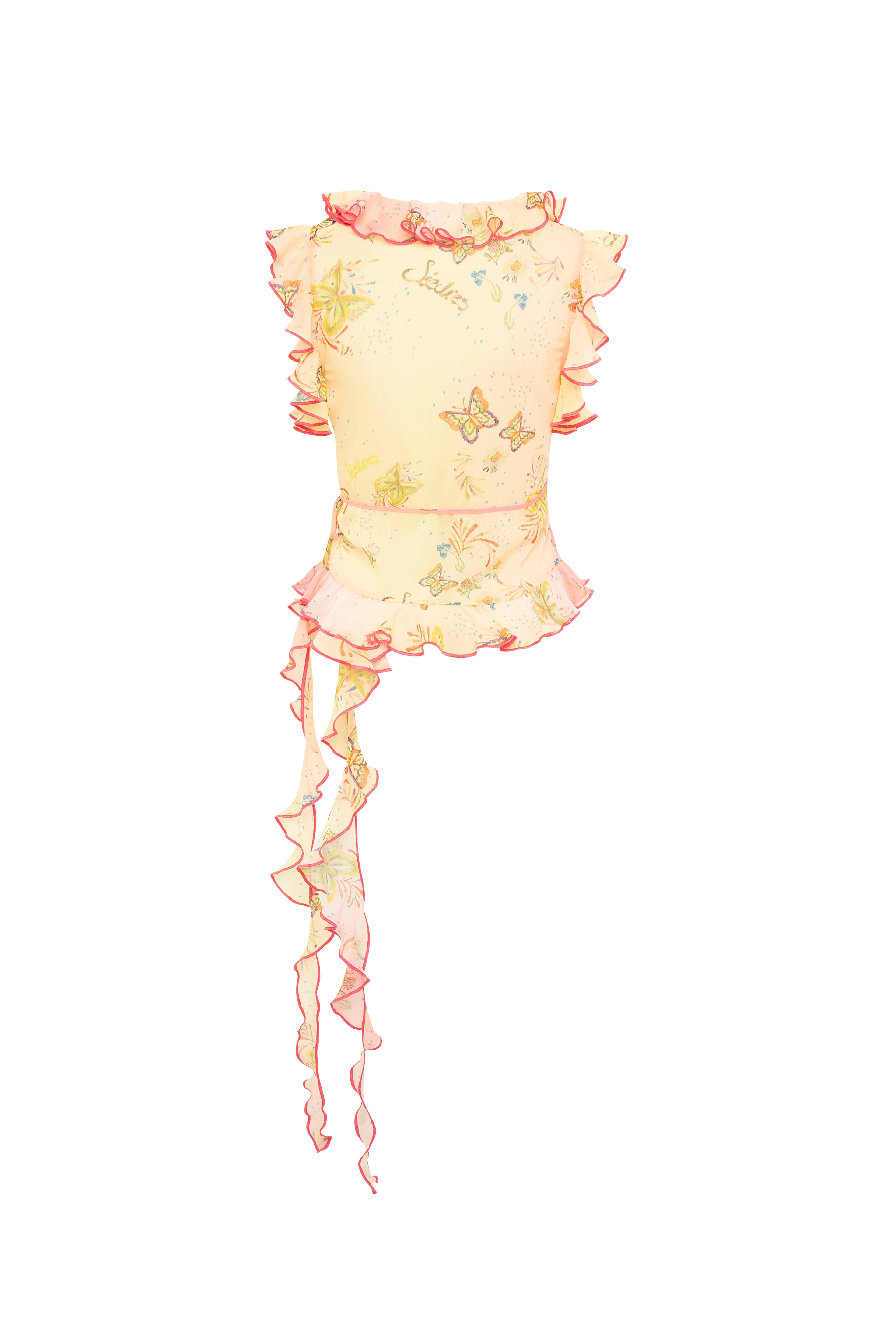 EVIE - Pinkfly wrap top with ruffles sold by Siedres product image thumbnail 2