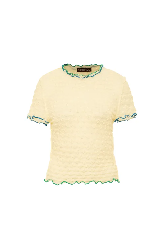 POPPY - Textured cropped t-shirt sold by Siedres