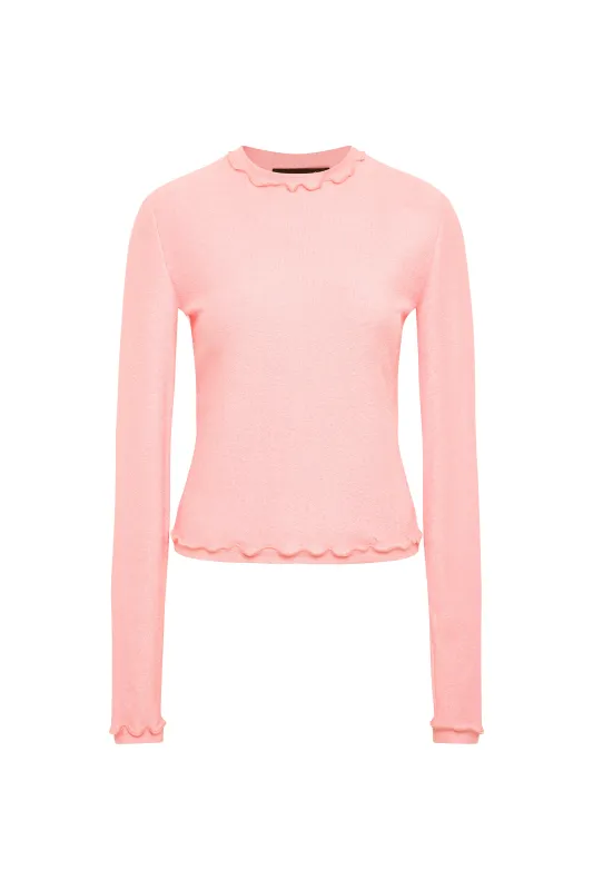 NITA - Terry textured long sleeve knit top sold by Siedres