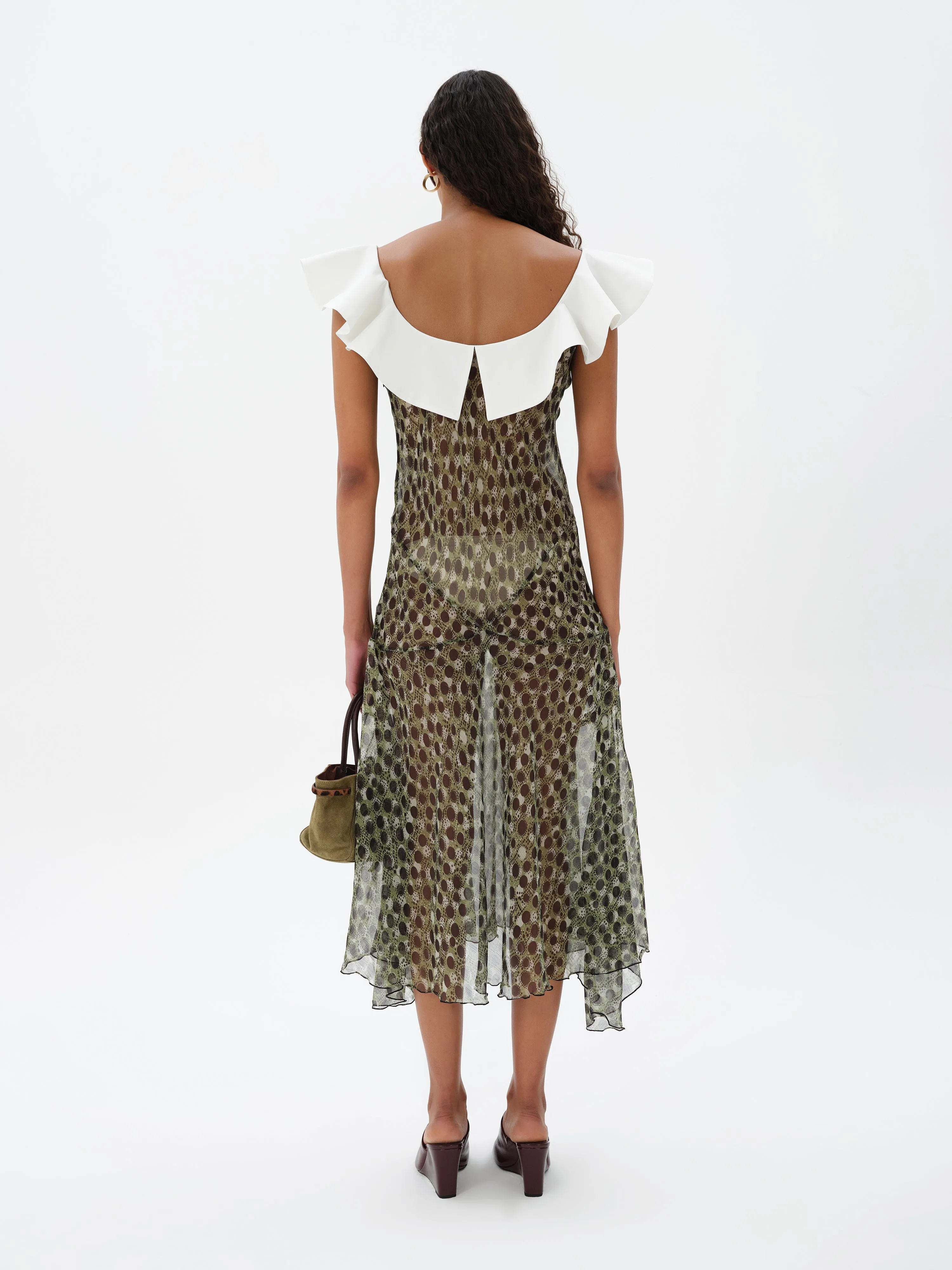 CAENES - Polka-dot dress with contrast collar sold by Siedres product image thumbnail 3