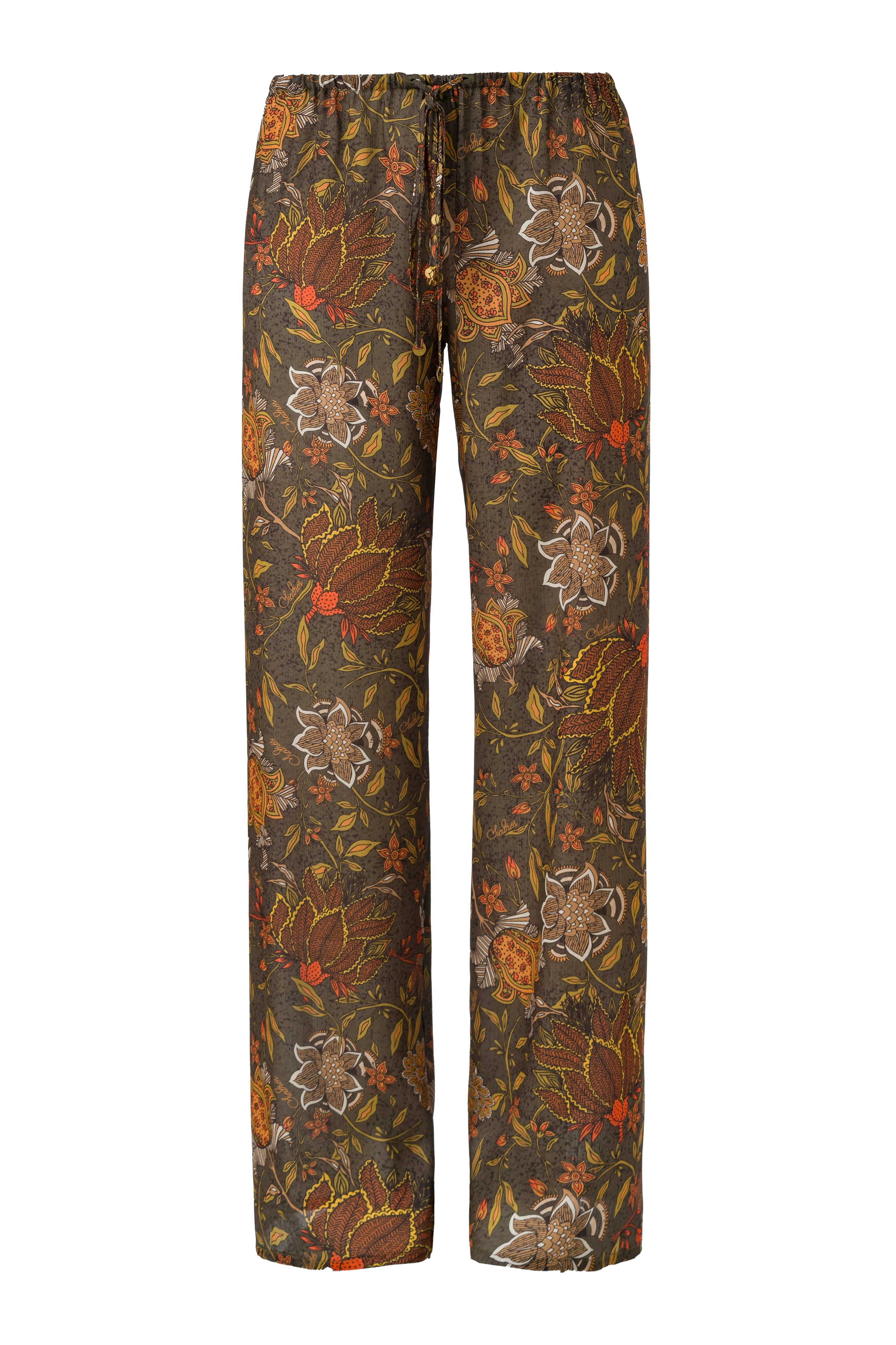 MANOCE - Wide-leg drawstring satin pants sold by Siedres product image thumbnail 4