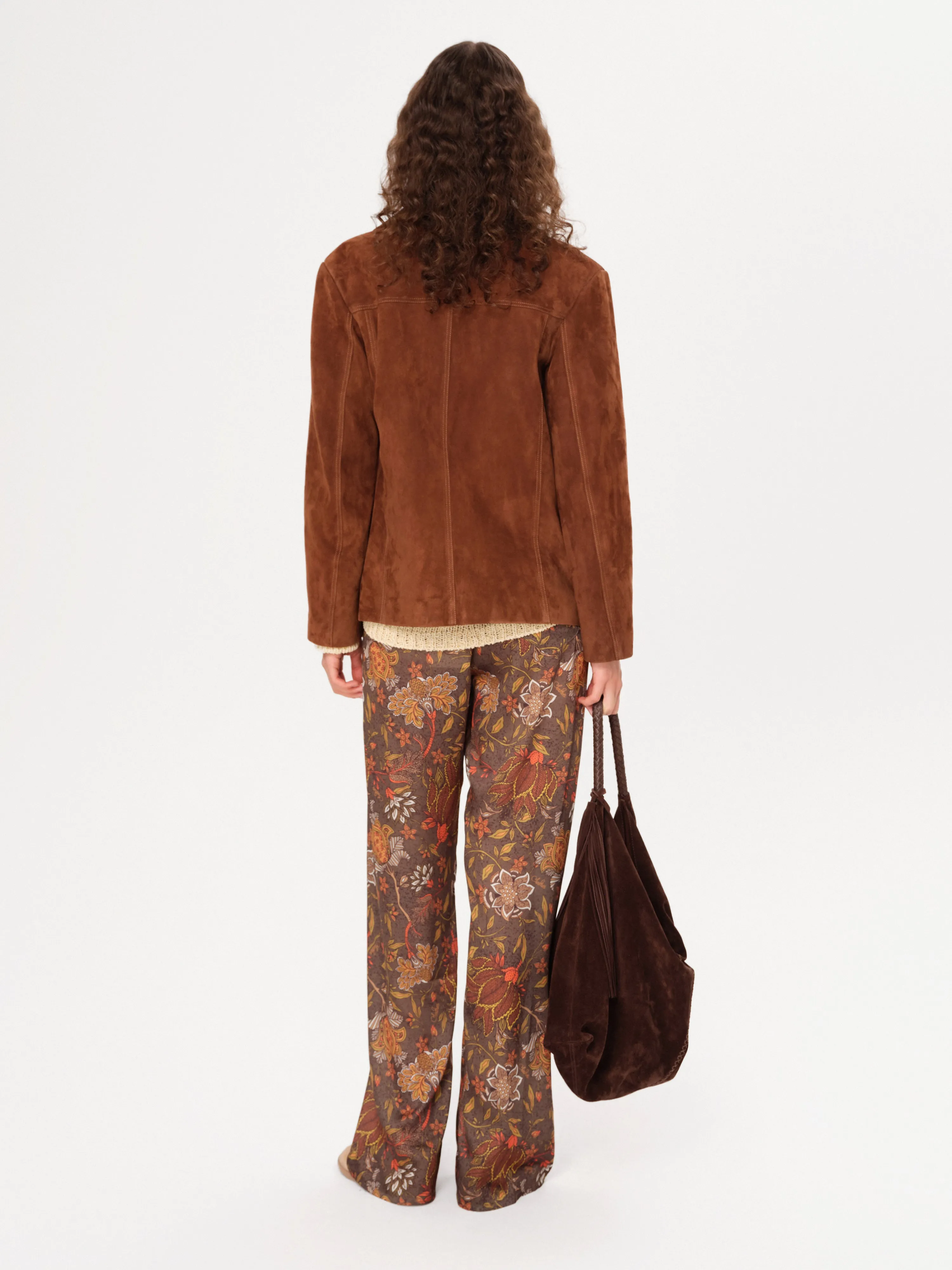 MANOCE - Wide-leg drawstring satin pants sold by Siedres product image thumbnail 3