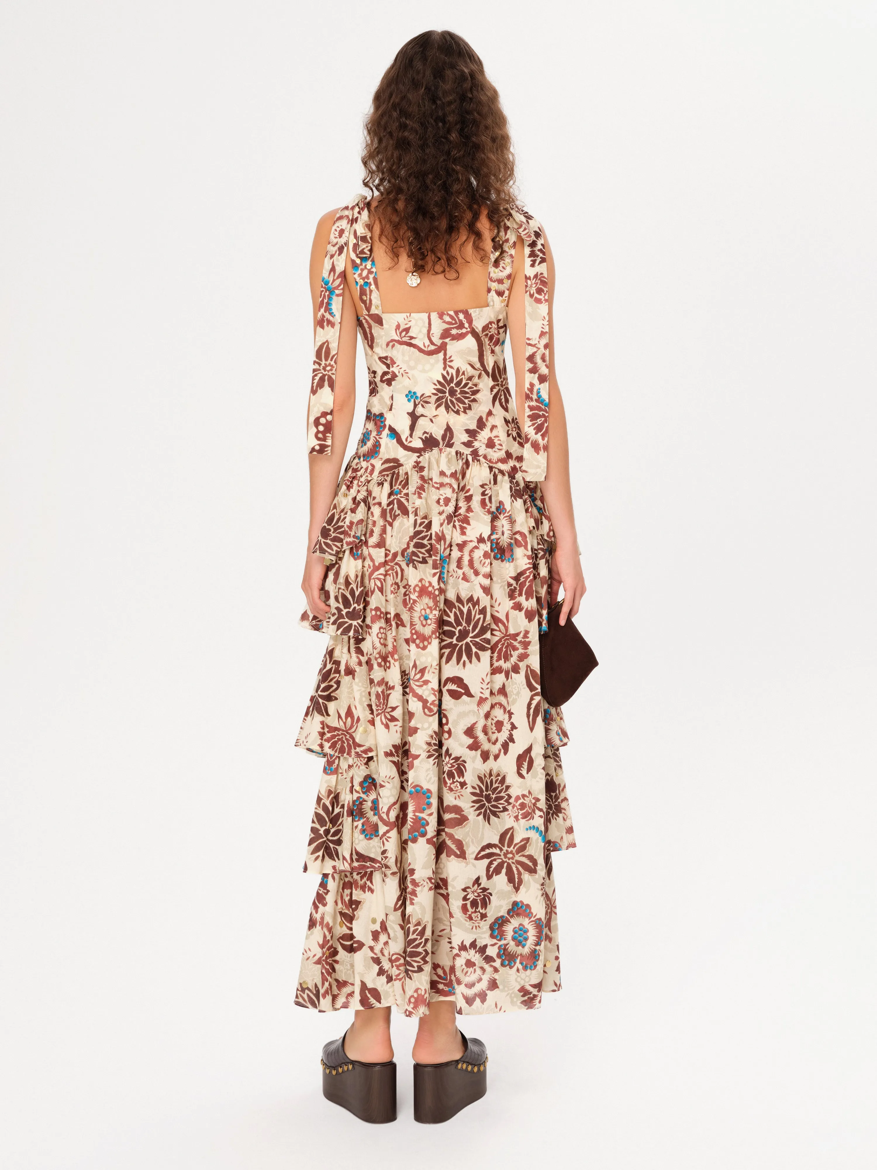 MINDY - Floral-printed ruffled maxi dress sold by Siedres product image thumbnail 3