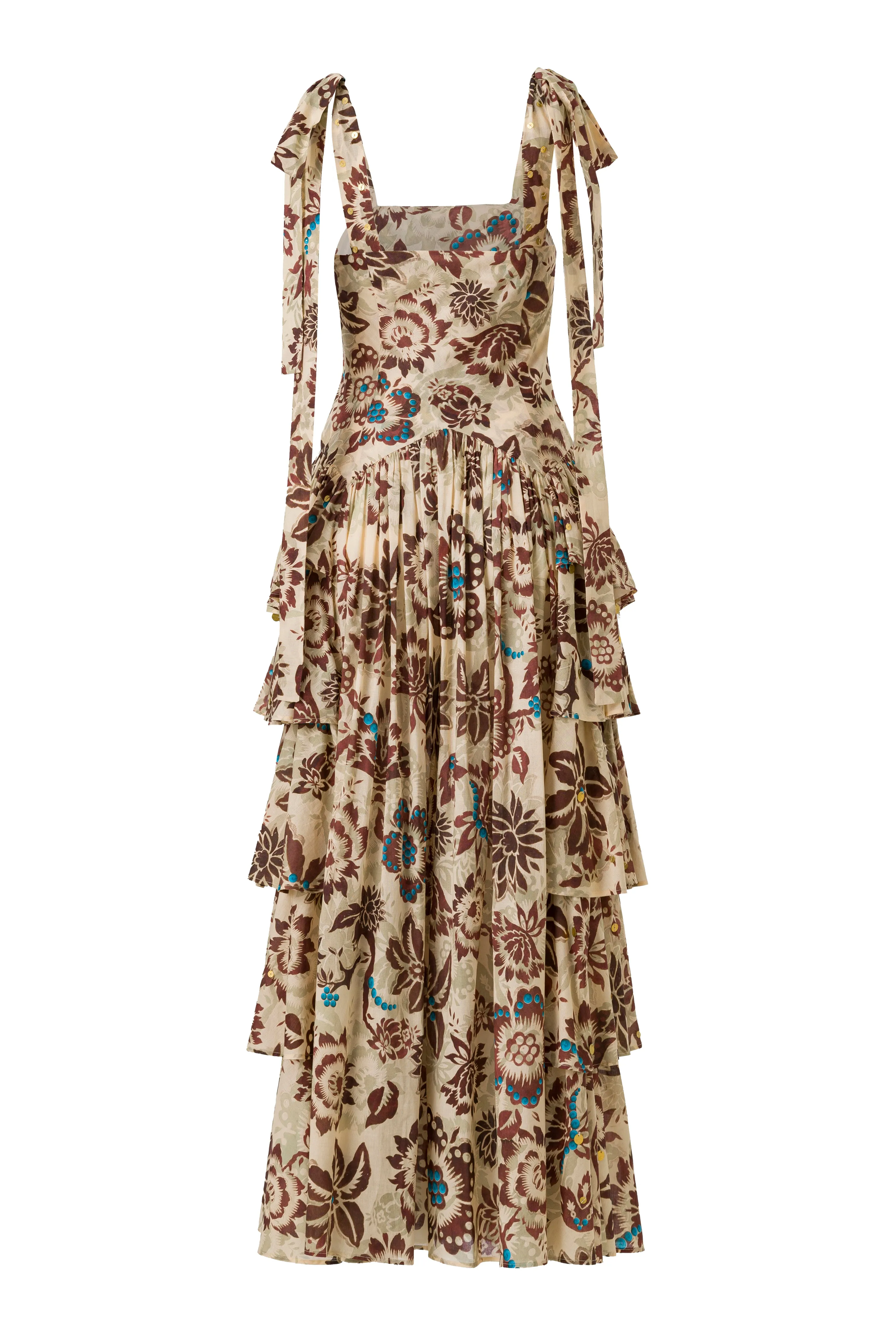 MINDY - Floral-printed ruffled maxi dress sold by Siedres product image thumbnail 5