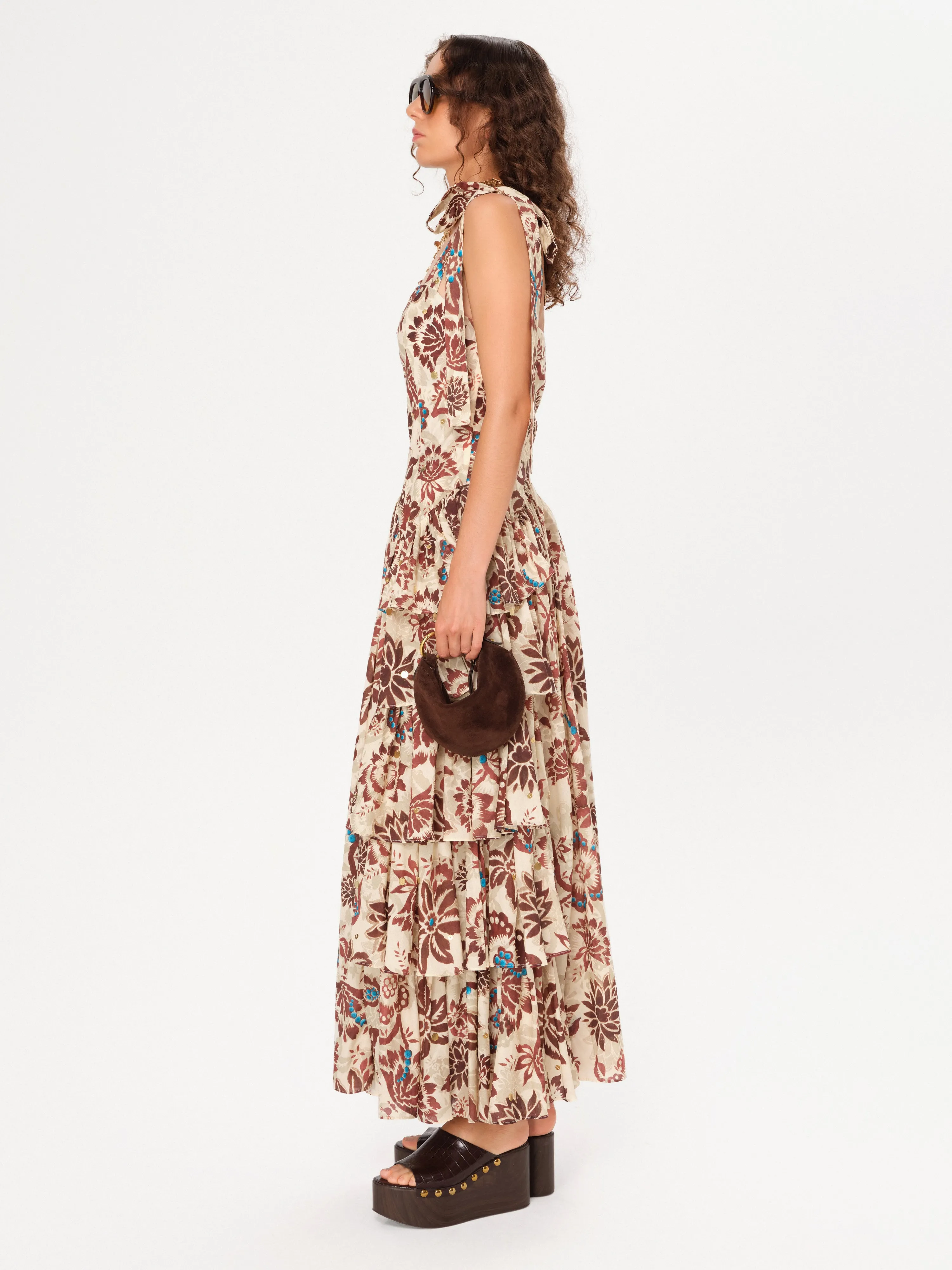 MINDY - Floral-printed ruffled maxi dress sold by Siedres product image thumbnail 2