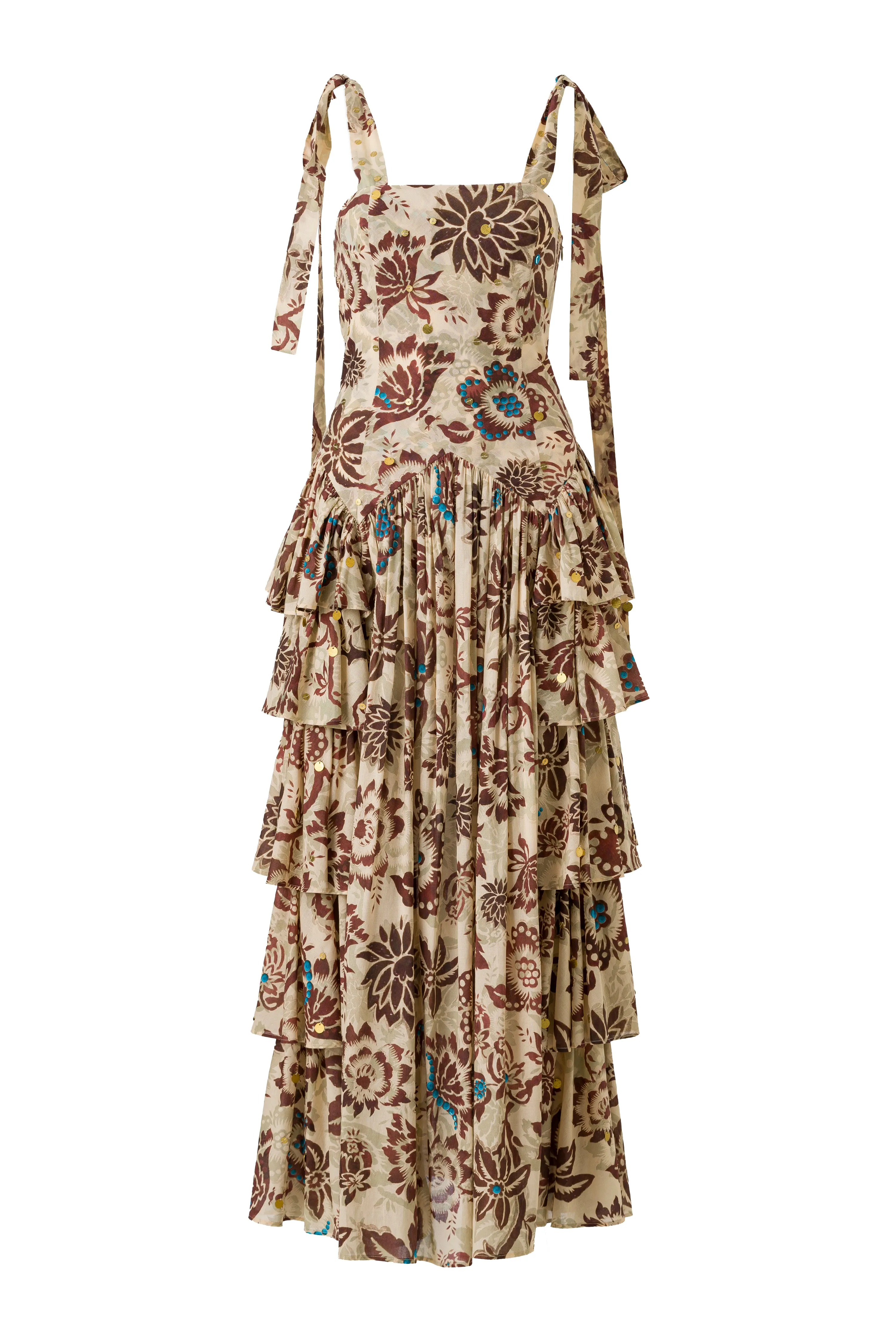 MINDY - Floral-printed ruffled maxi dress sold by Siedres product image thumbnail 4