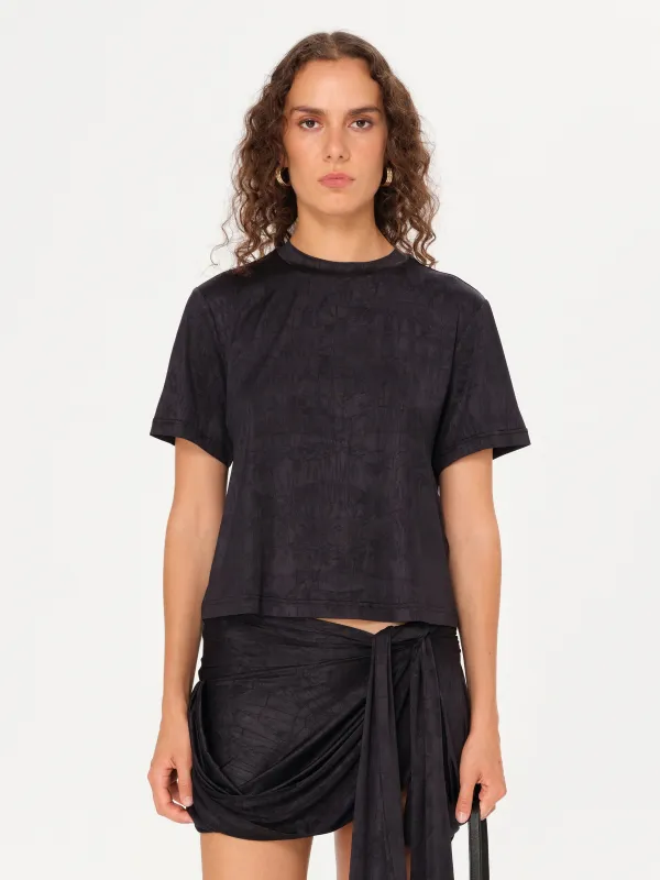 LEDUS - Jersey t-shirt with logo detail sold by Siedres