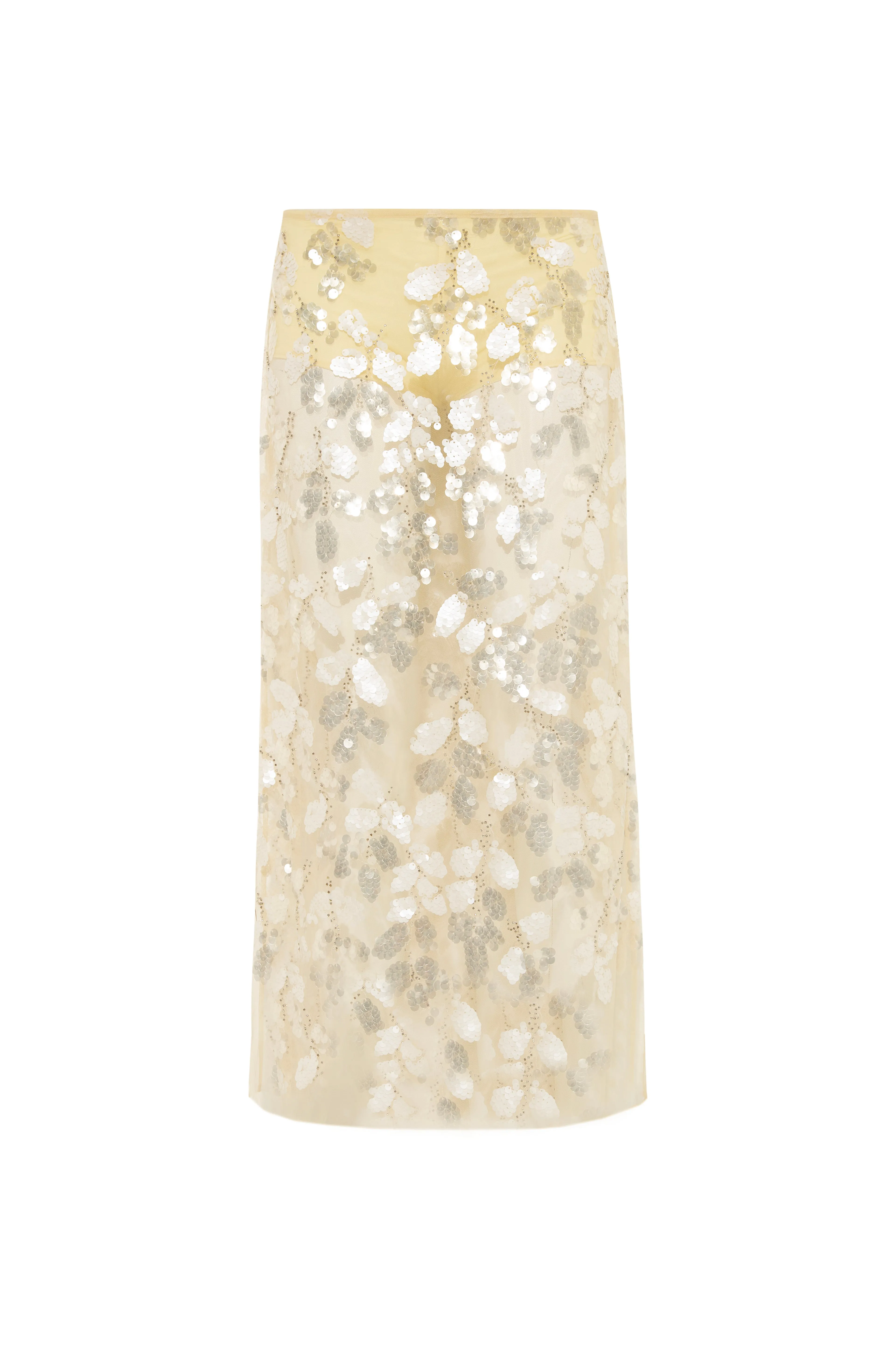 WELLS - Sequin-embellished sheer midi skirt with mini shorts sold by Siedres product image thumbnail 4