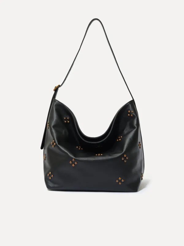 SIERRA - Large studded tote bag with adjustable strap sold by Siedres
