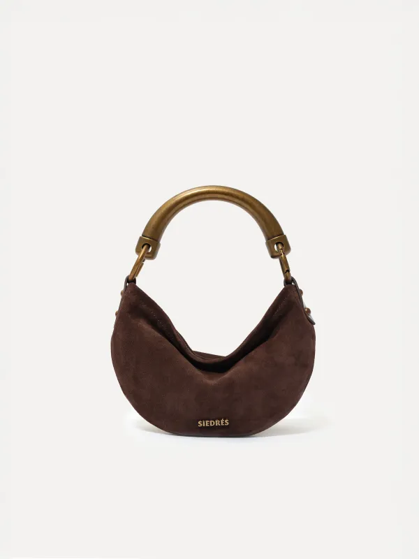 CHÉRIE SMALL - Mini hobo bag with metal top handle sold by Siedres