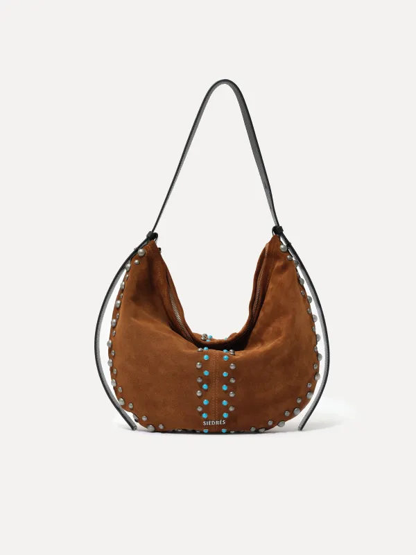 MONA - Studded hobo bag with adjustable strap sold by Siedres