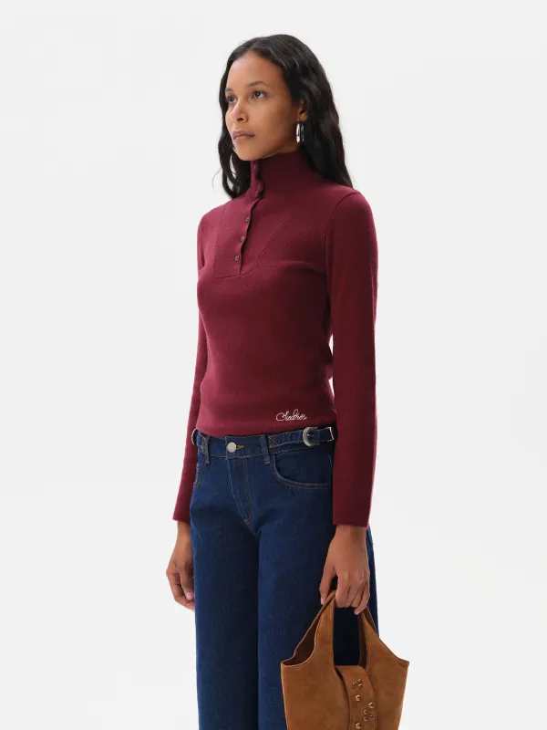 ELORA - High neck cashmere-wool knit made by Siedres