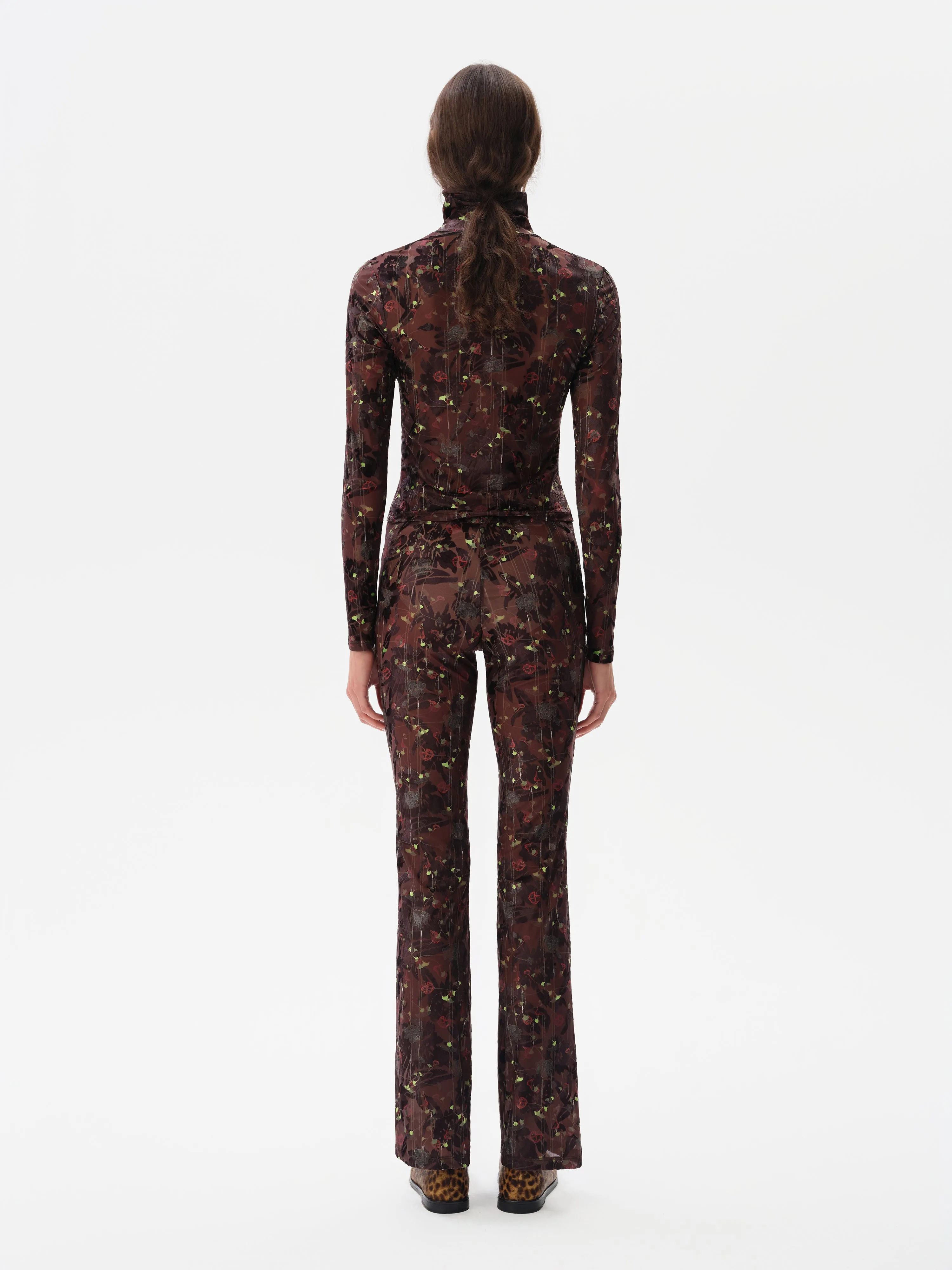 MON - Turtleneck velvet top with devoré detail sold by Siedres product image thumbnail 5