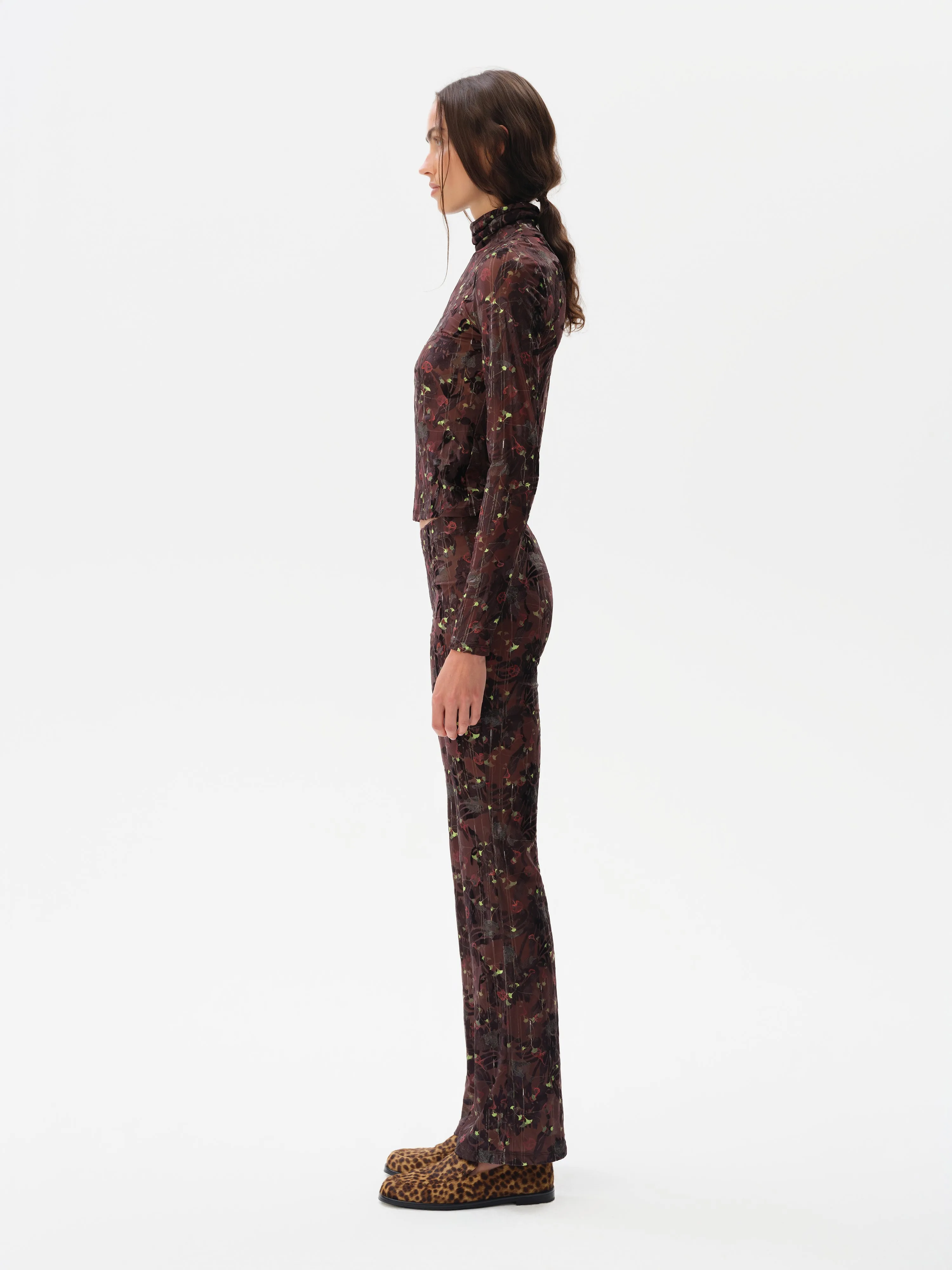 MON - Turtleneck velvet top with devoré detail sold by Siedres product image thumbnail 4