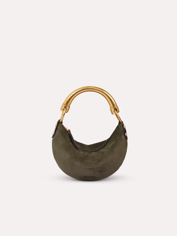CHÉRIE SMALL - Suede hobo bag with metal top handle sold by Siedres