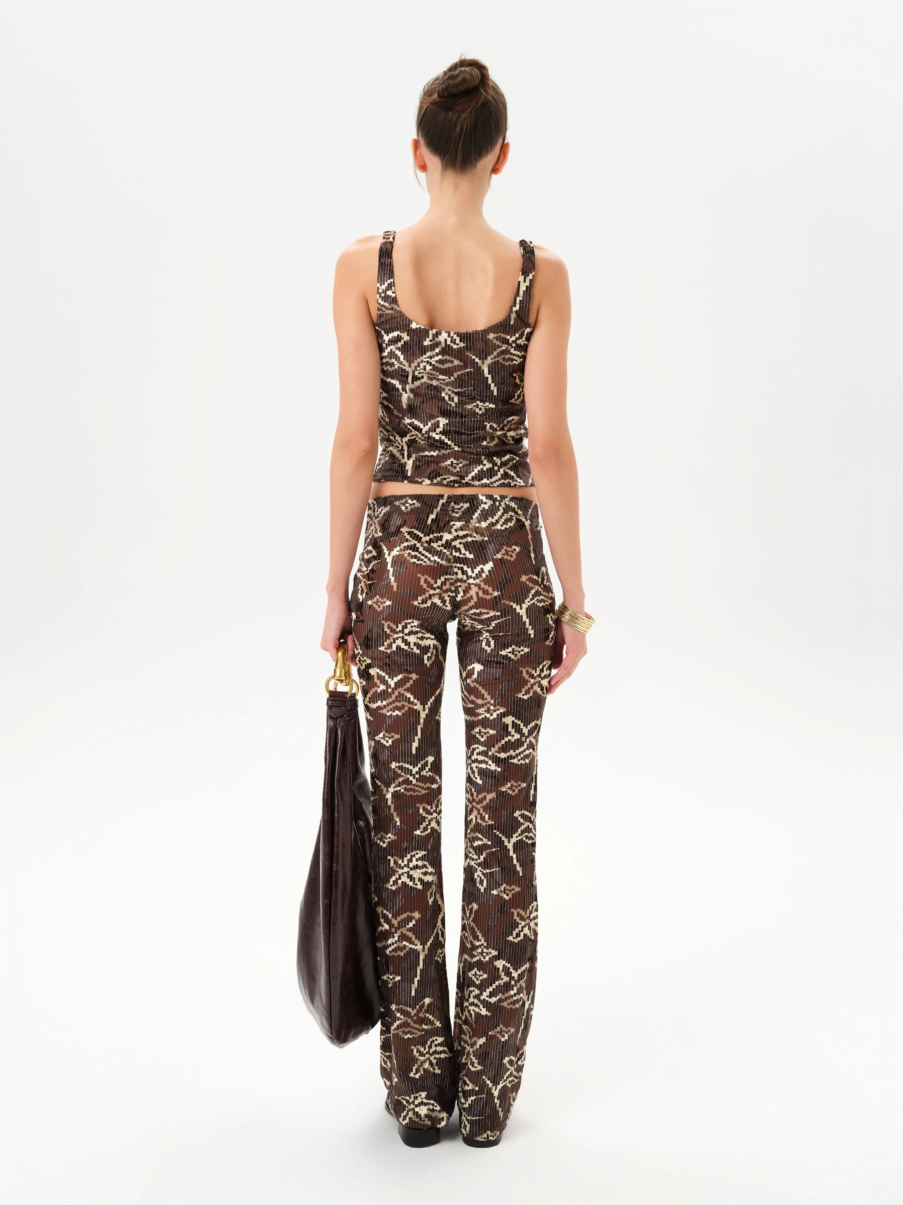 FLO - Low-rise printed velvet pants sold by Siedres product image thumbnail 4