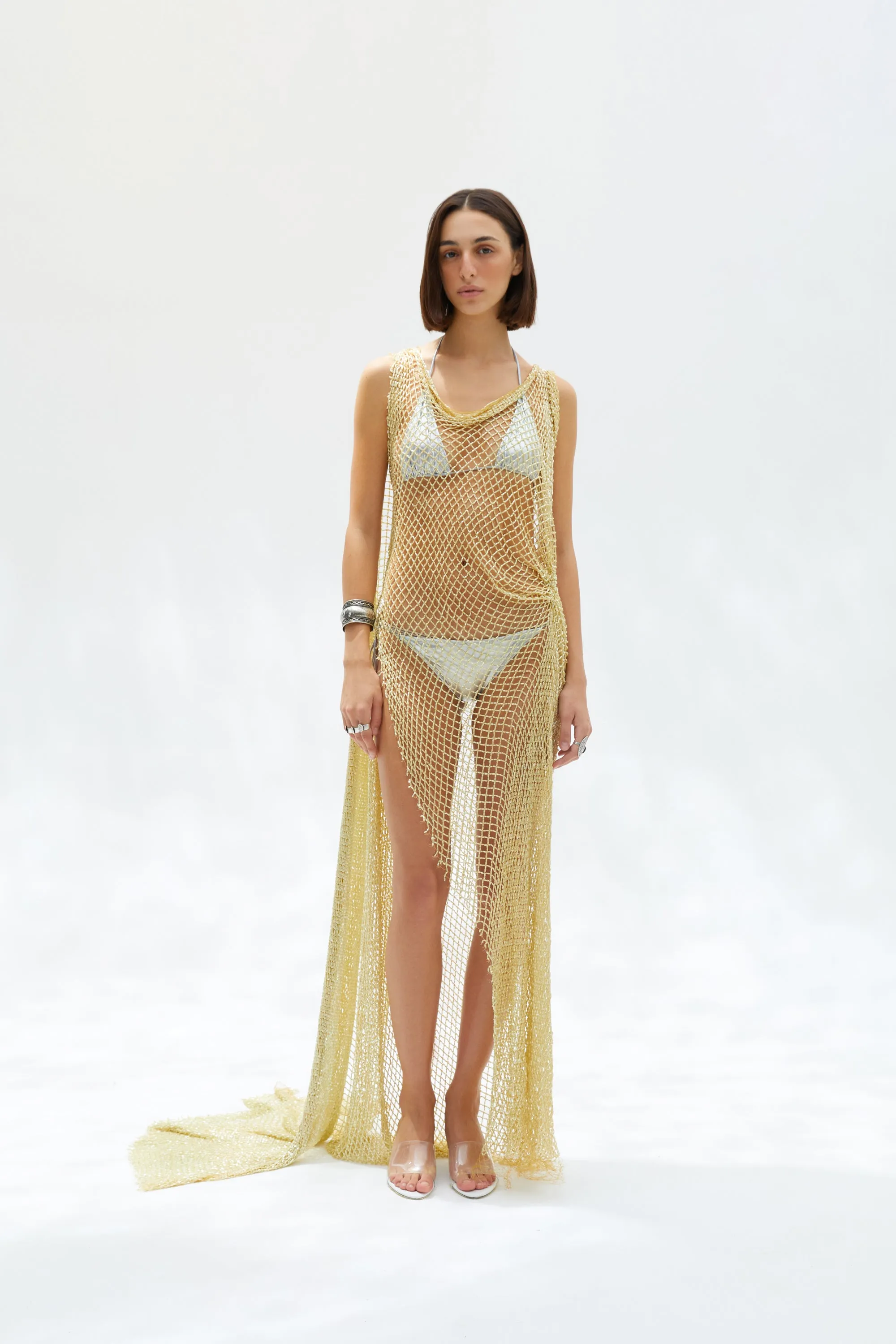 POLIN - Bead-embellished maxi dress sold by Siedres