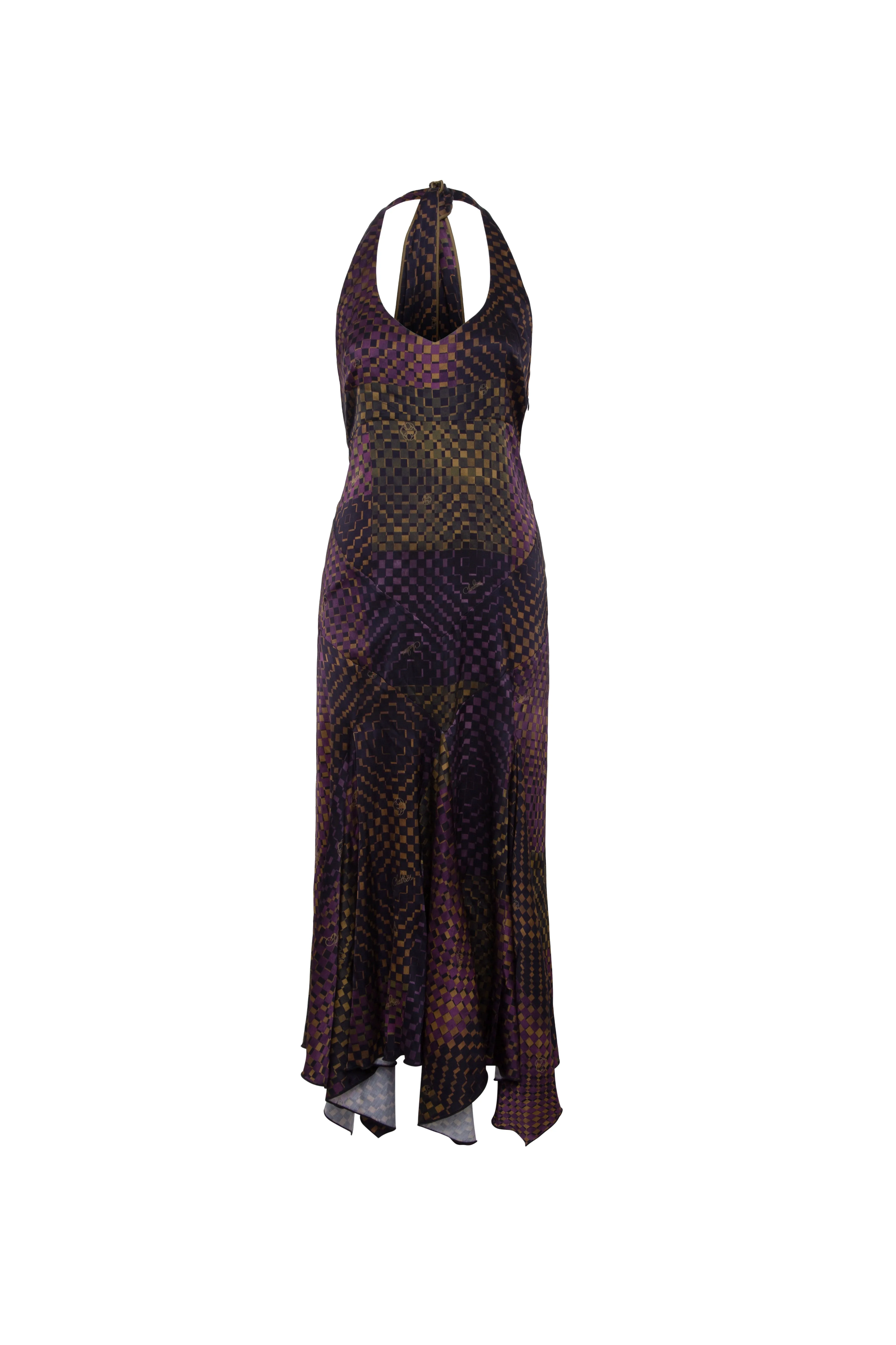 RAYE - Printed halter neck midi satin dress sold by Siedres product image thumbnail 5