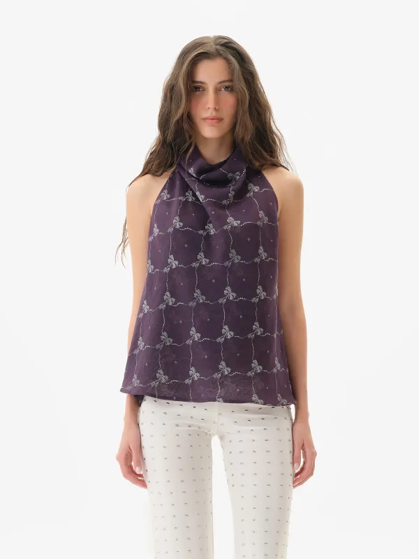 CLEM - Open-back draped top made by Siedres
