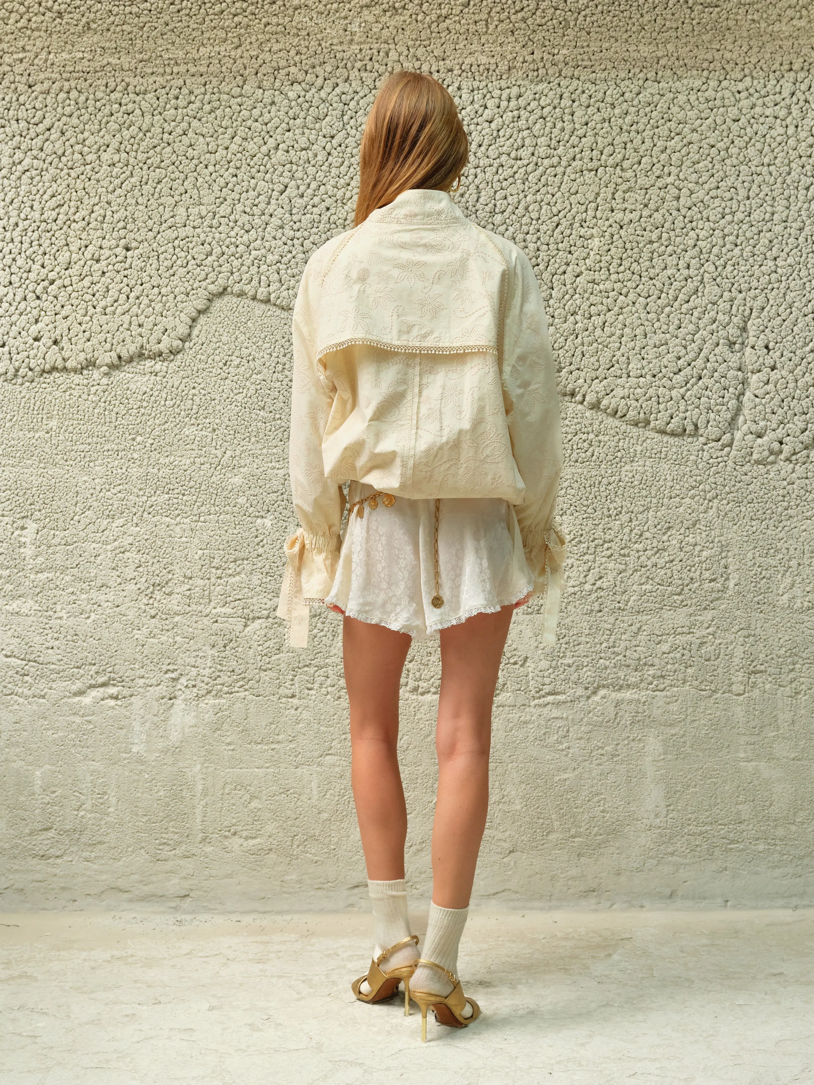 POLCA - Textured jacket with bow detailed cuffs sold by Siedres product image thumbnail 4