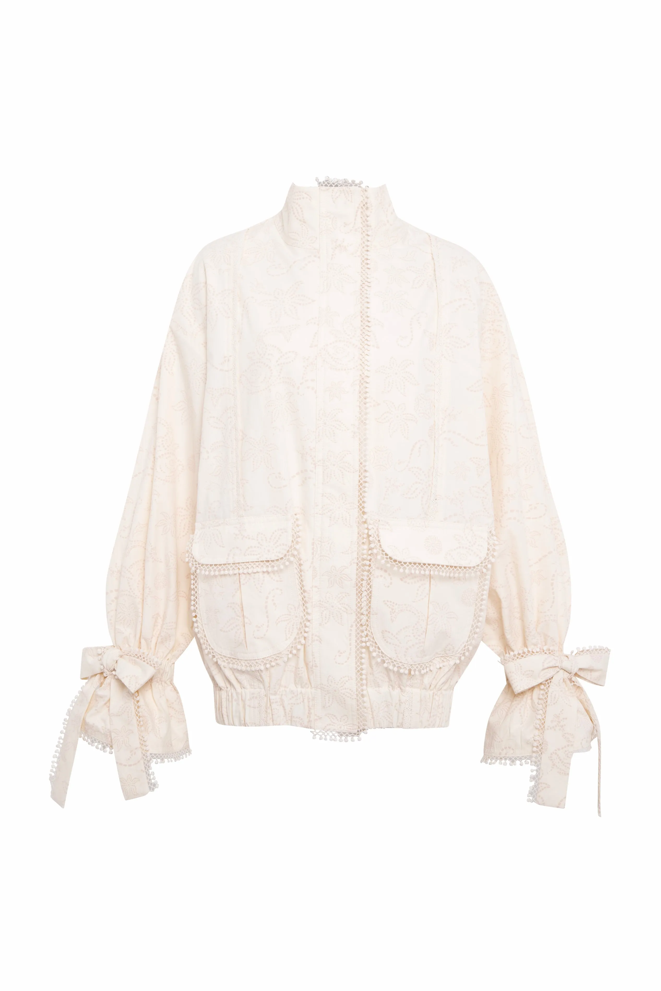 POLCA - Textured jacket with bow detailed cuffs sold by Siedres