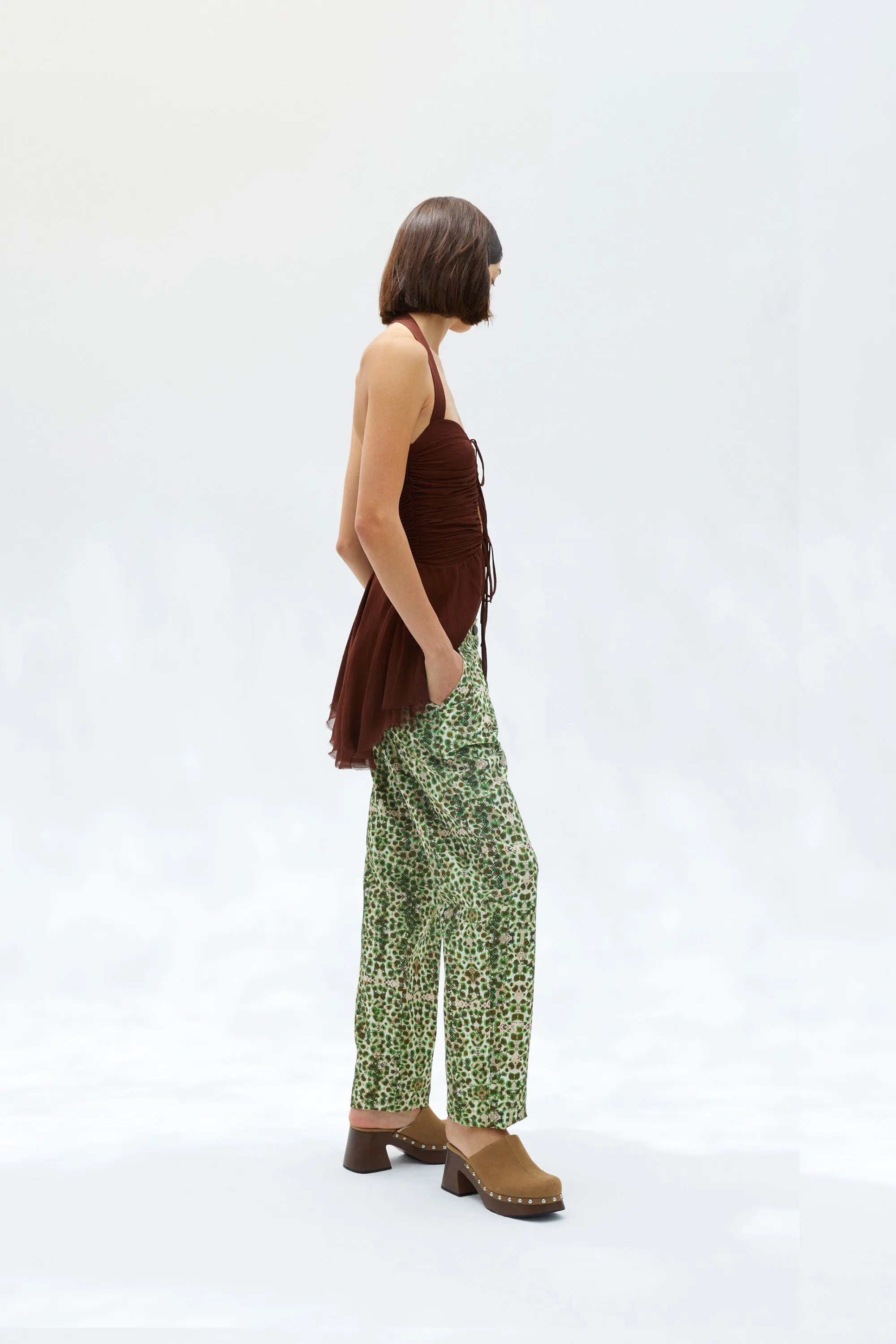 PLEA - Low-rise wide-leg printed pants sold by Siedres product image thumbnail 2