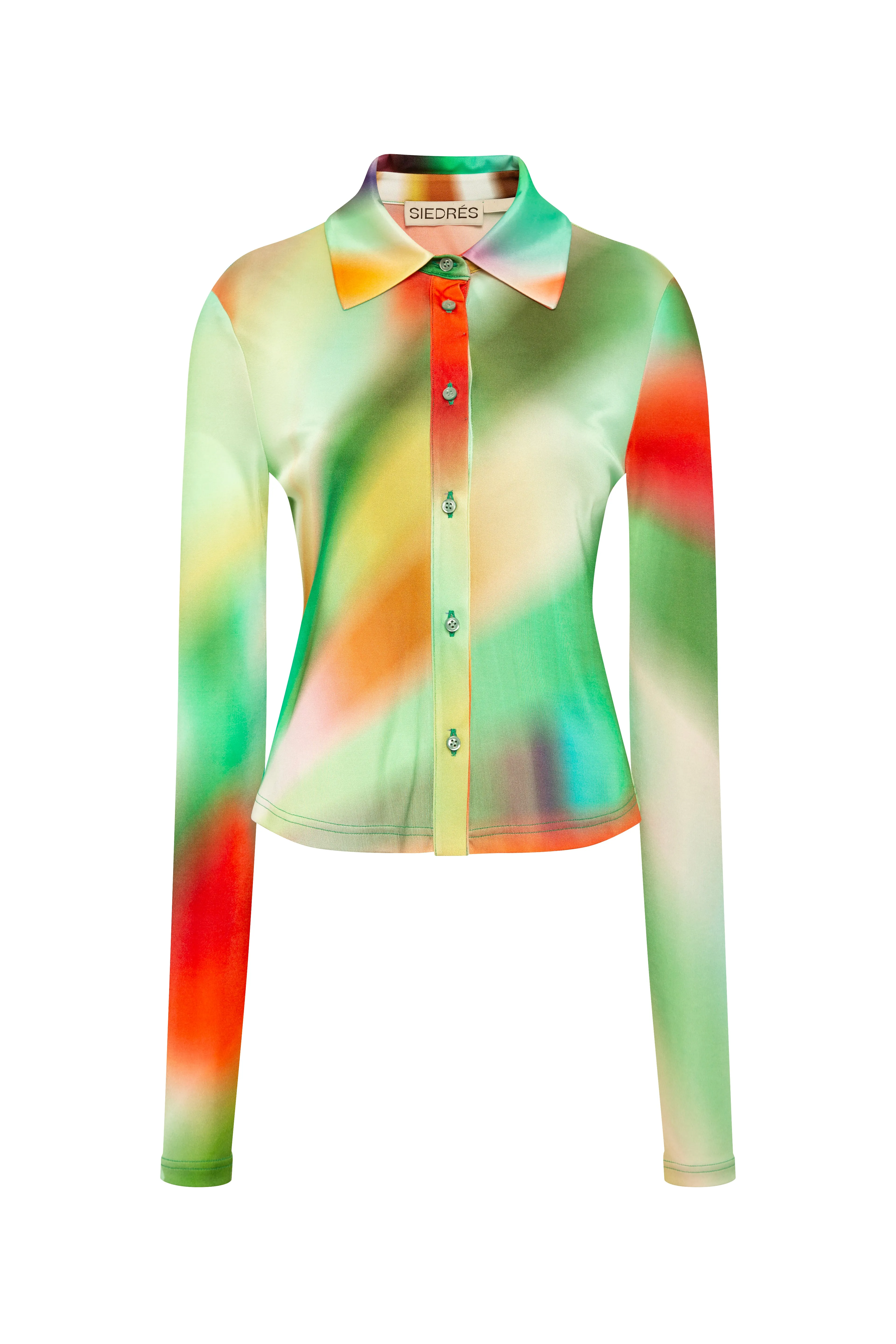 TINA - Sun-ray printed fitted jersey shirt sold by Siedres product image thumbnail 4