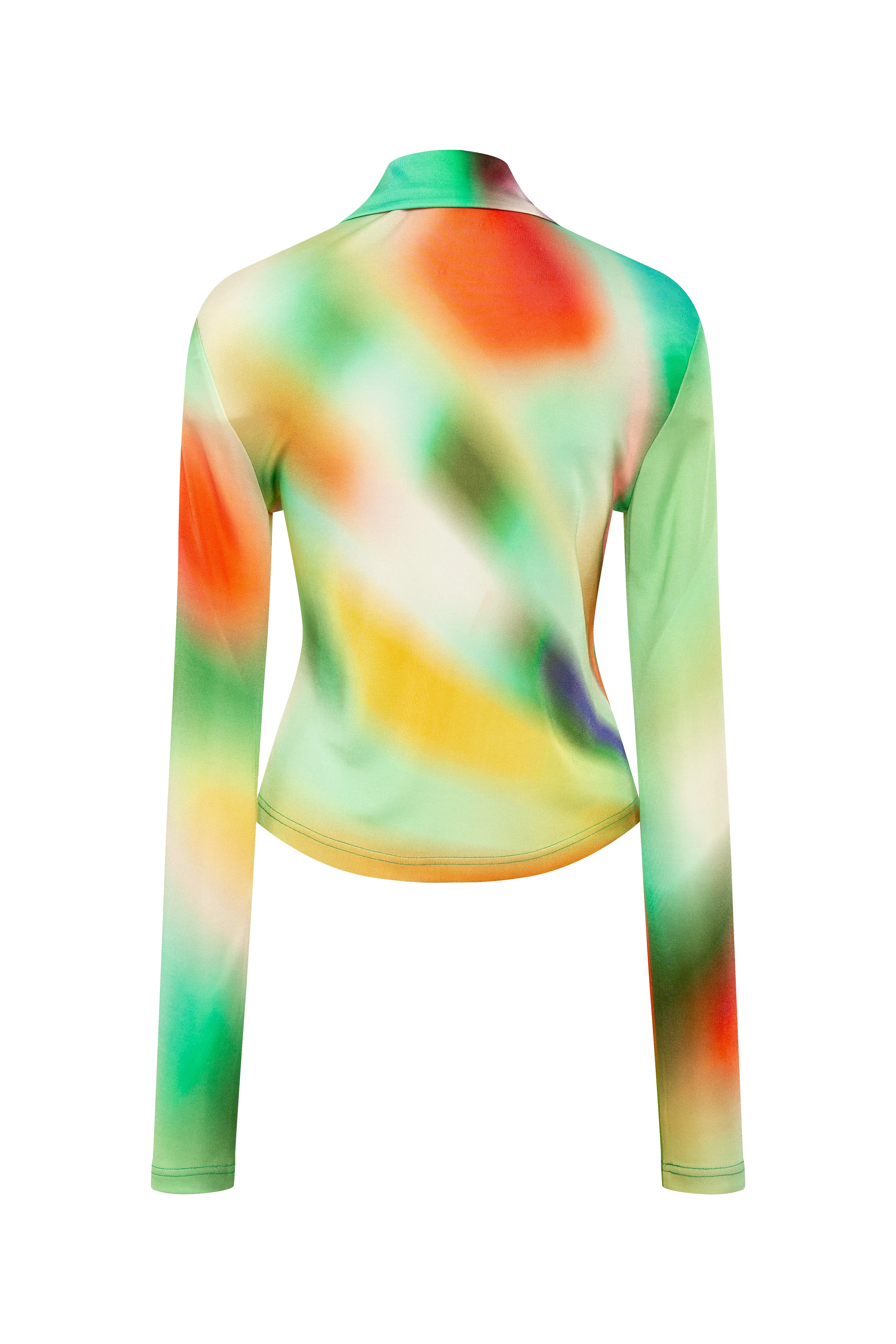 TINA - Sun-ray printed fitted jersey shirt sold by Siedres product image thumbnail 5