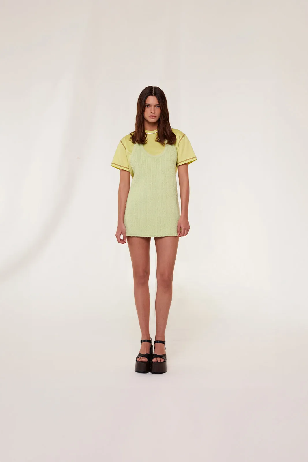 NANS - Halterneck knit mini dress sold by Siedres