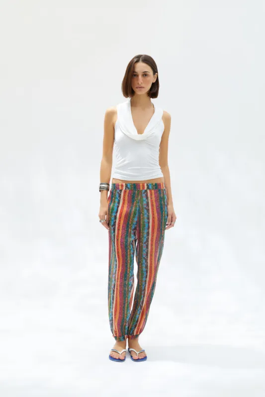 HUNNI - Cape detailed jersey top sold by Siedres