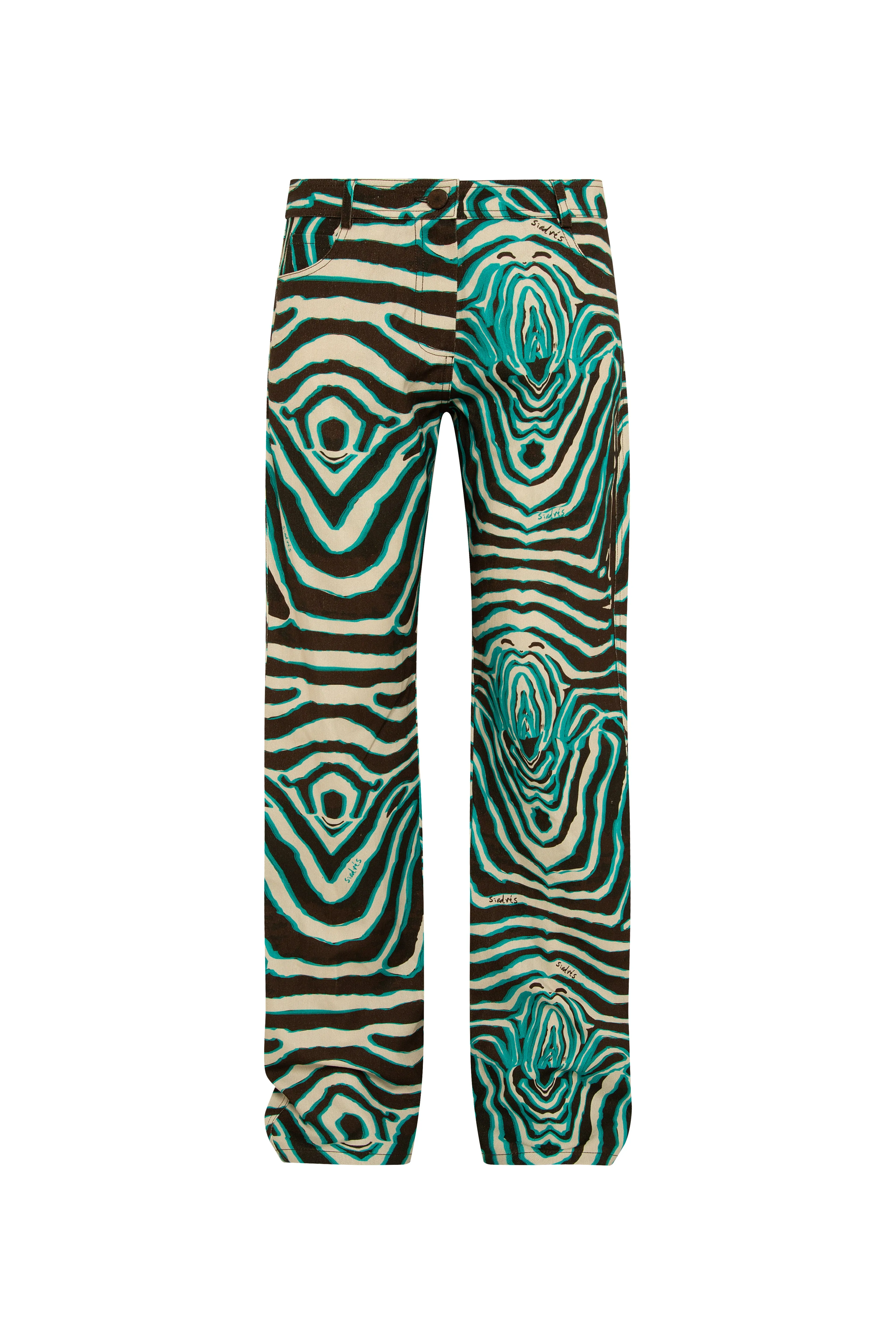 ESSIE - Low-rise wide-leg zebra printed pants sold by Siedres product image thumbnail 4