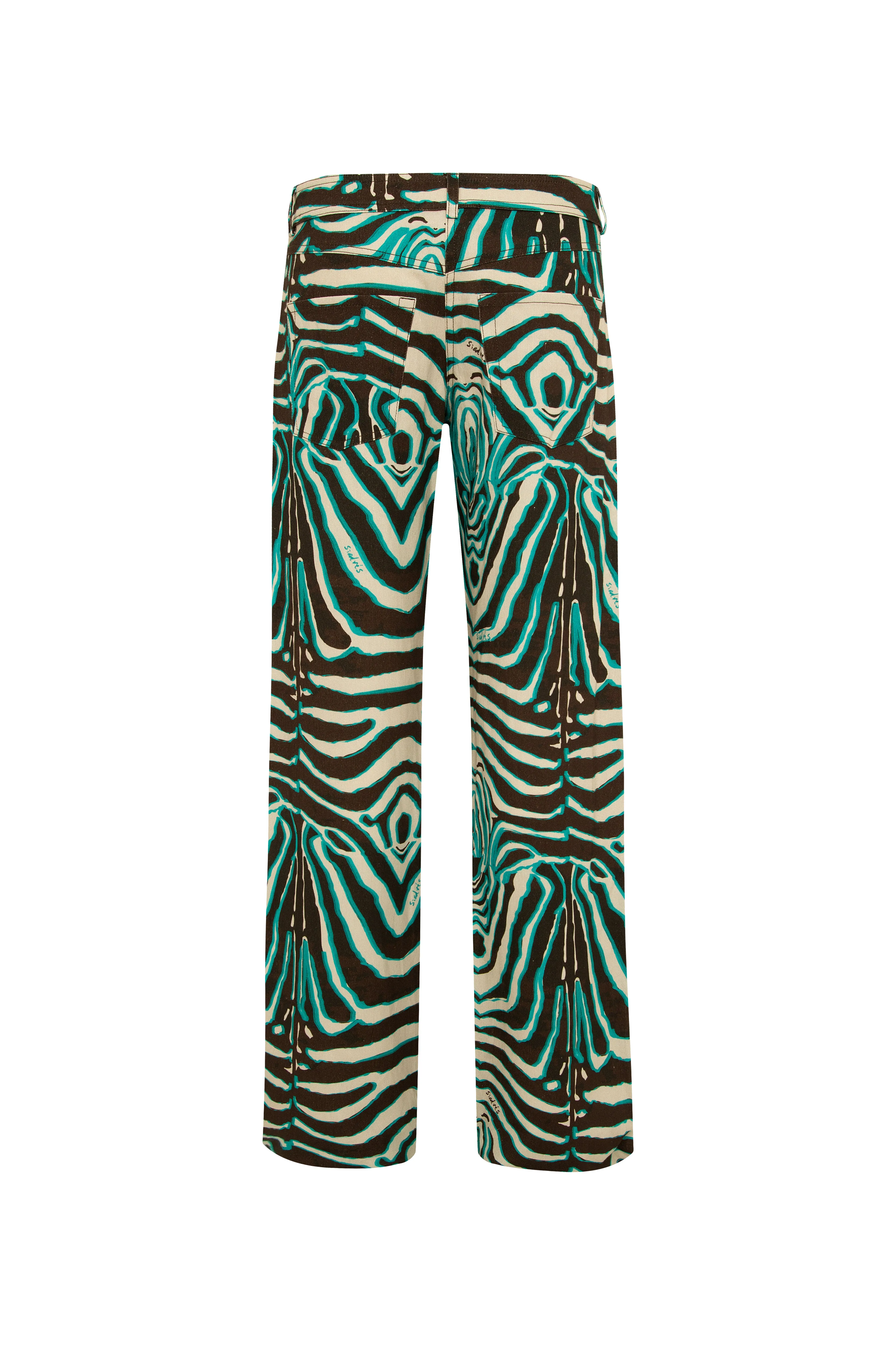 ESSIE - Low-rise wide-leg zebra printed pants sold by Siedres product image thumbnail 5