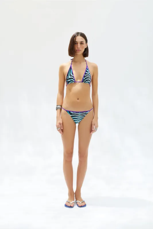 VERTY - Zebra print triangle bikini top sold by Siedres