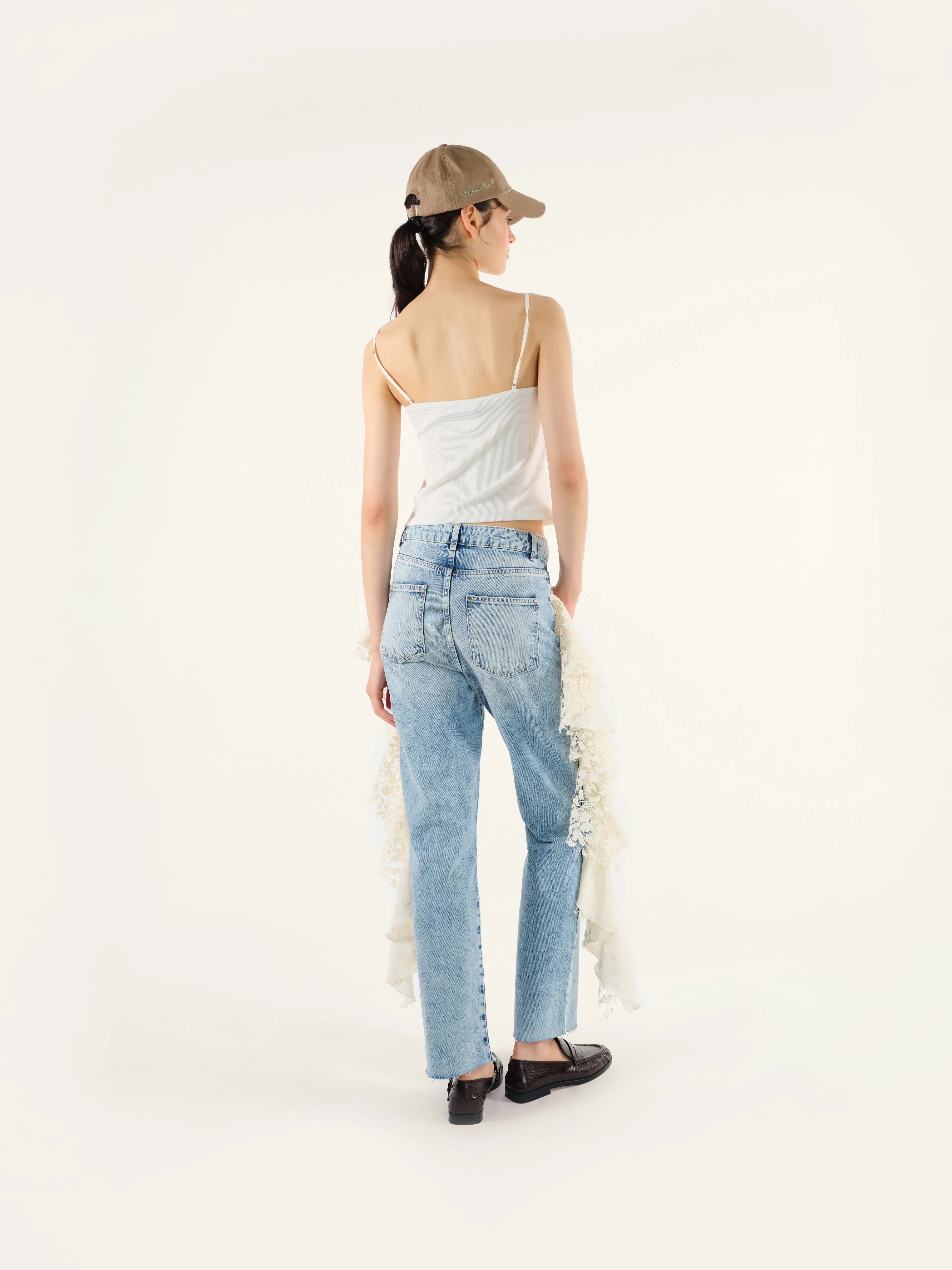 DAKY - Ruffle detailed straight-leg jeans sold by Siedres product image thumbnail 3