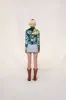 CODY - Floral printed velvet turtleneck top sold by Siedres